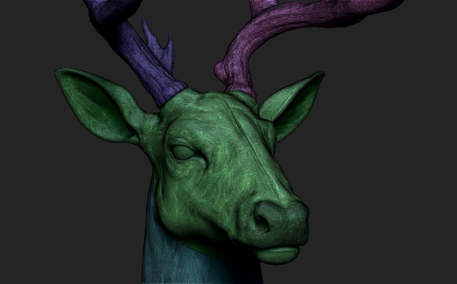 Deer Statue  3D print model_24