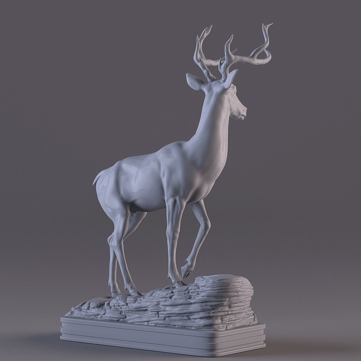 Deer Statue  3D print model_8