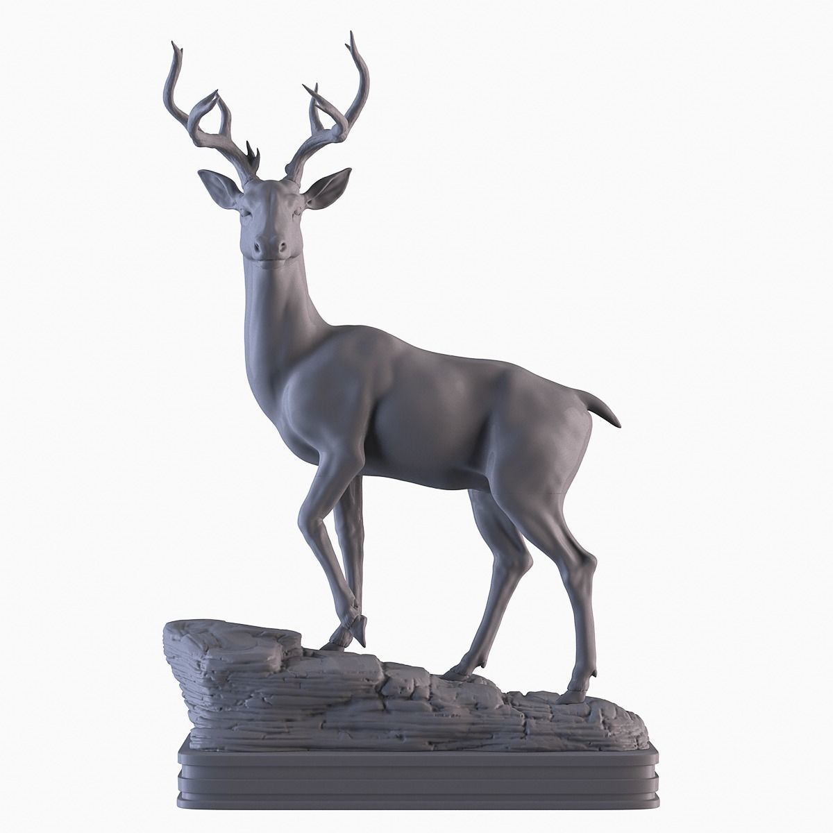 Deer Statue  3D print model_1