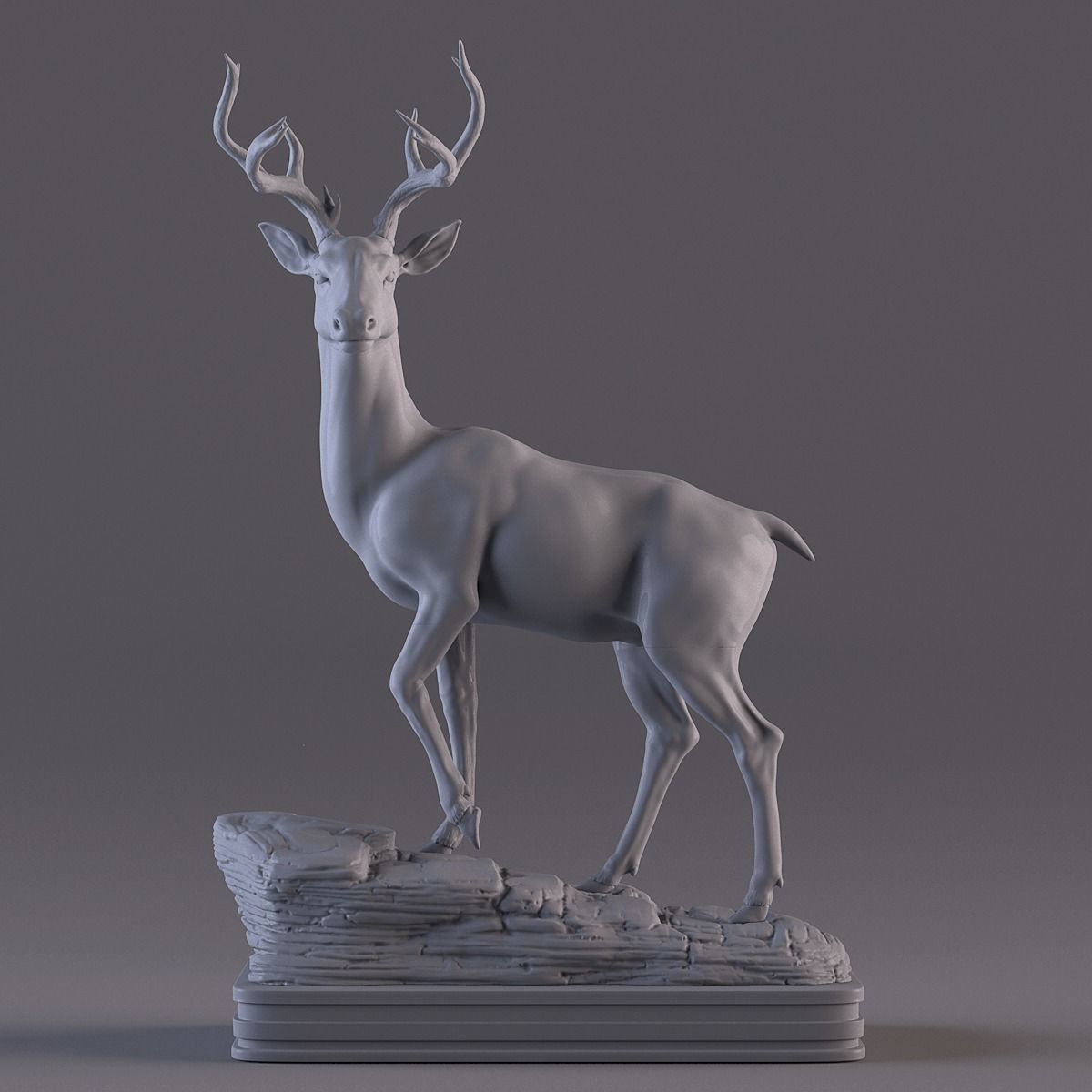 Deer Statue  3D print model_6