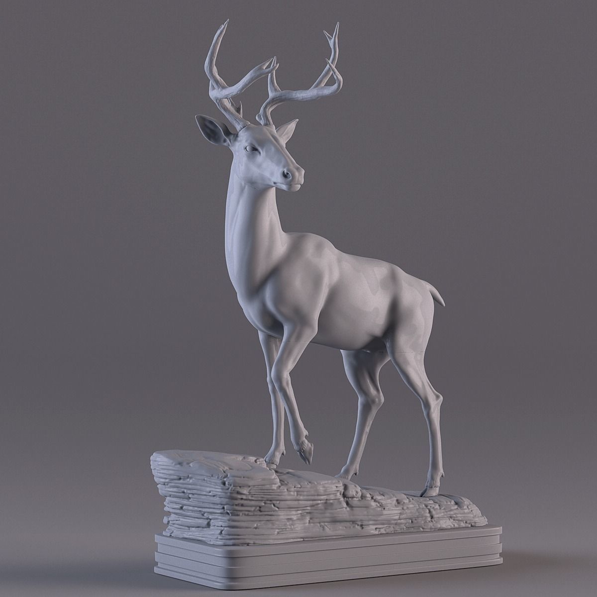 Deer Statue  3D print model_7