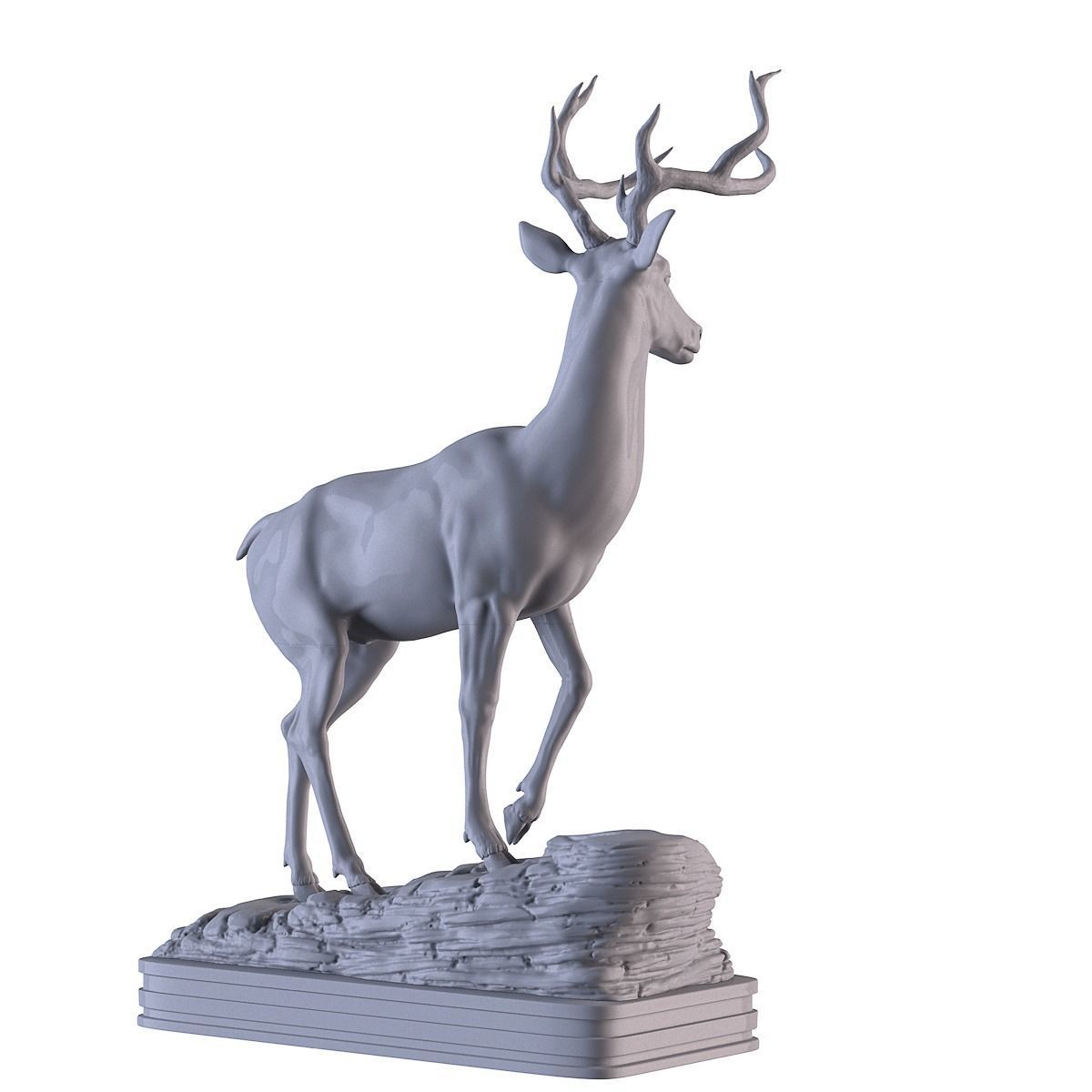 Deer Statue  3D print model_3