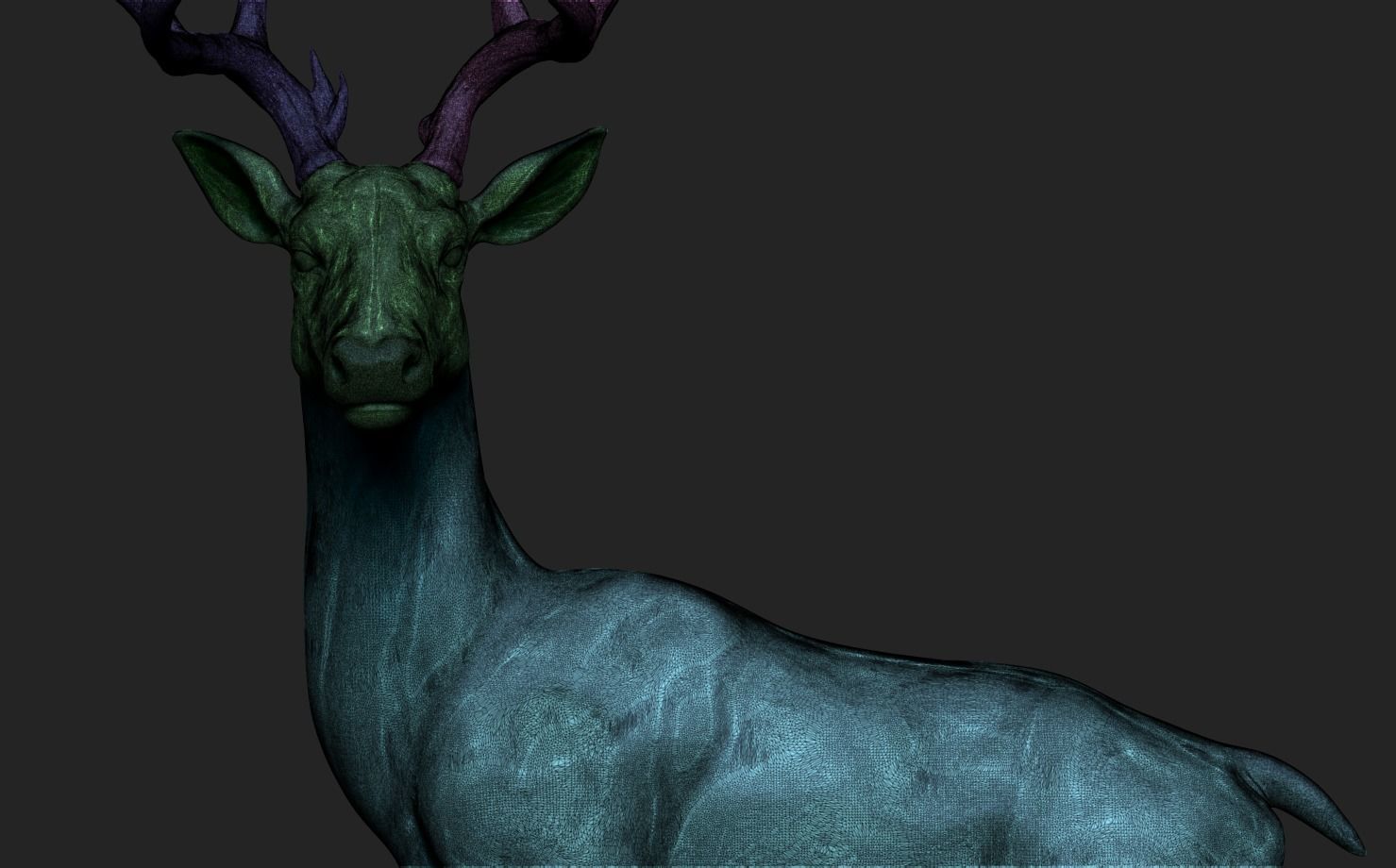 Deer Statue  3D print model_23