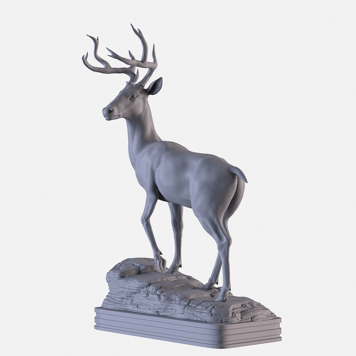 Deer Statue  3D print model_5