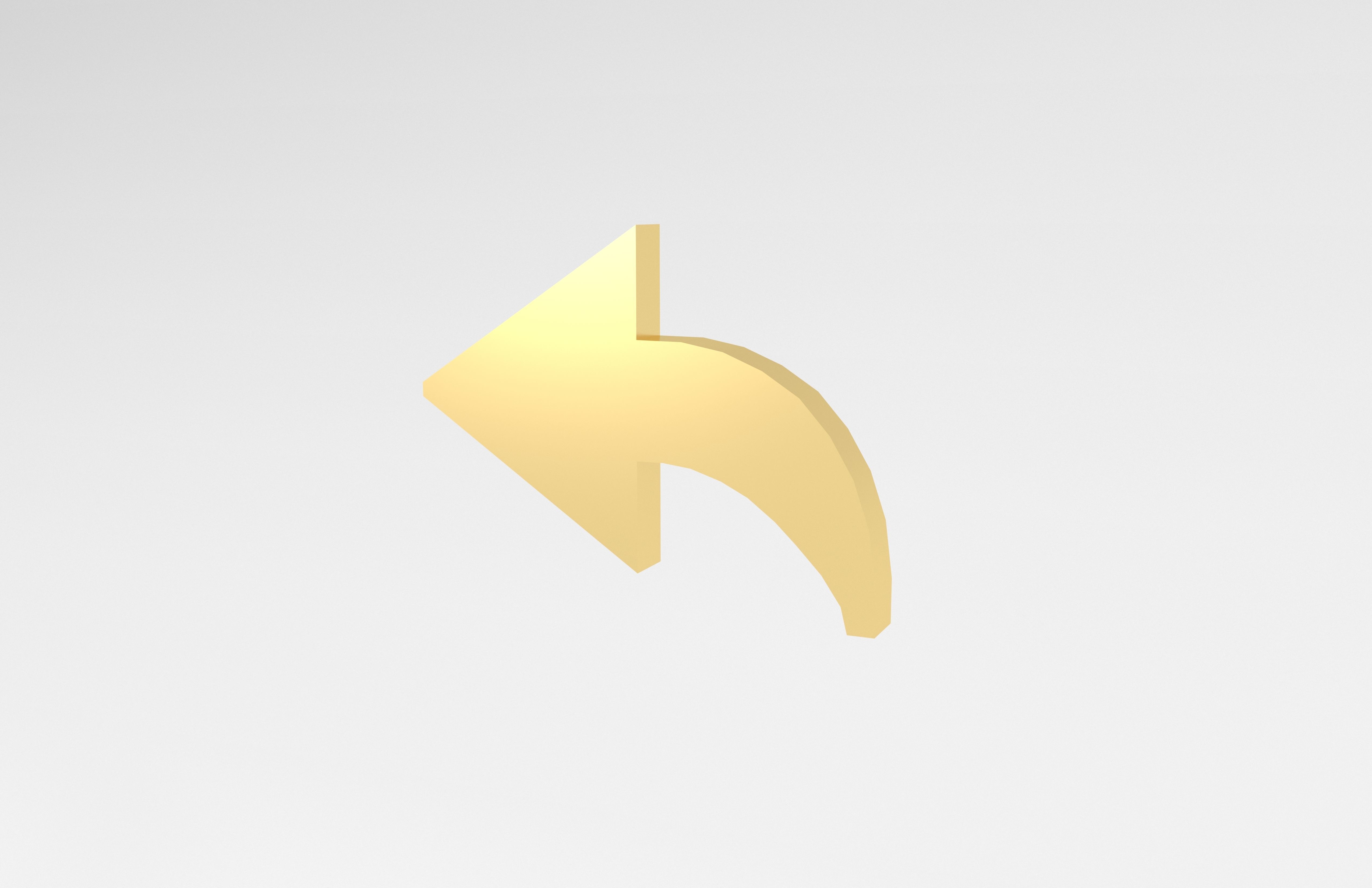 IOS Forward Symbol v1 004 Low-poly 3D model_2