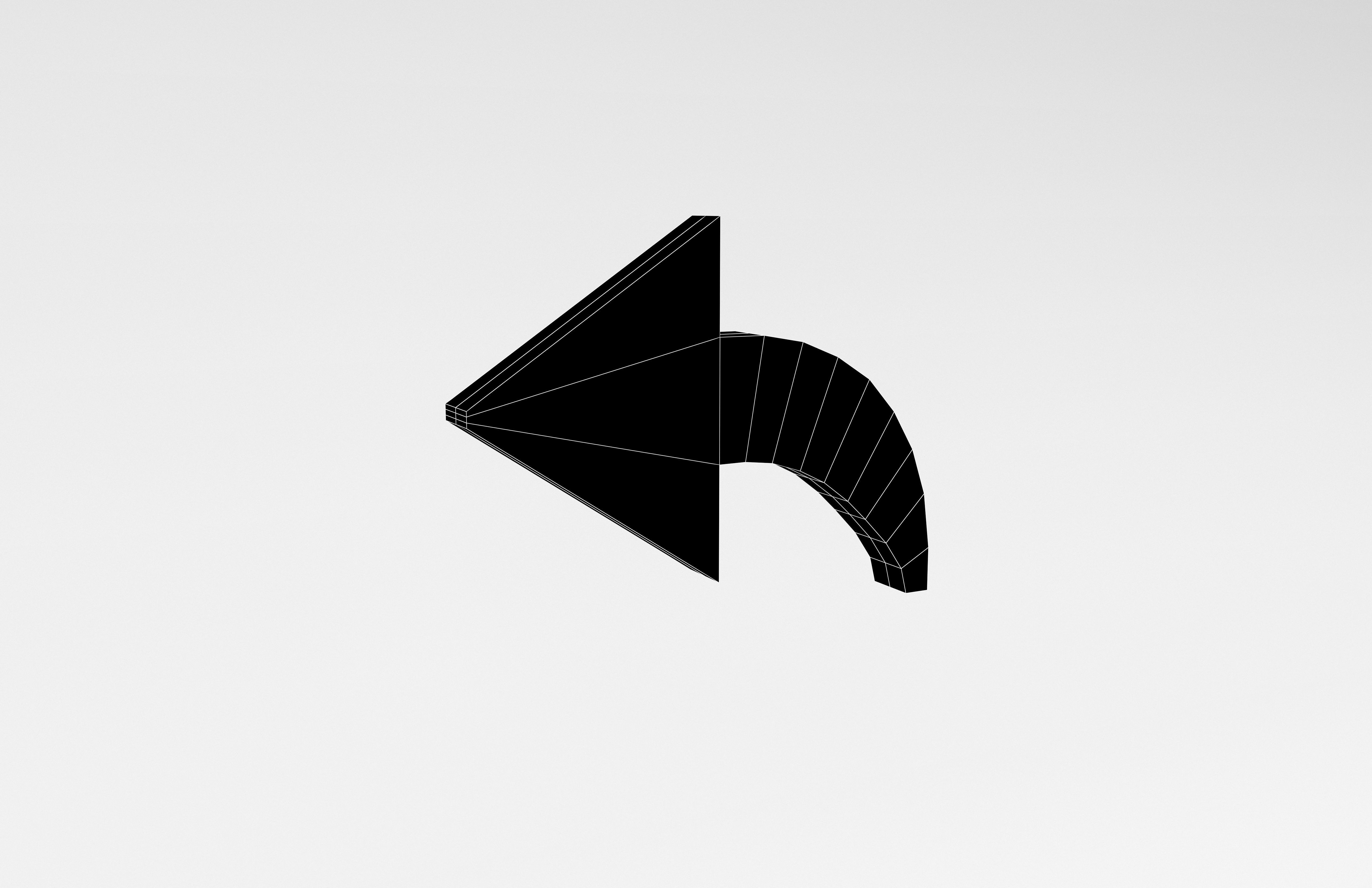 IOS Forward Symbol v1 004 Low-poly 3D model_7