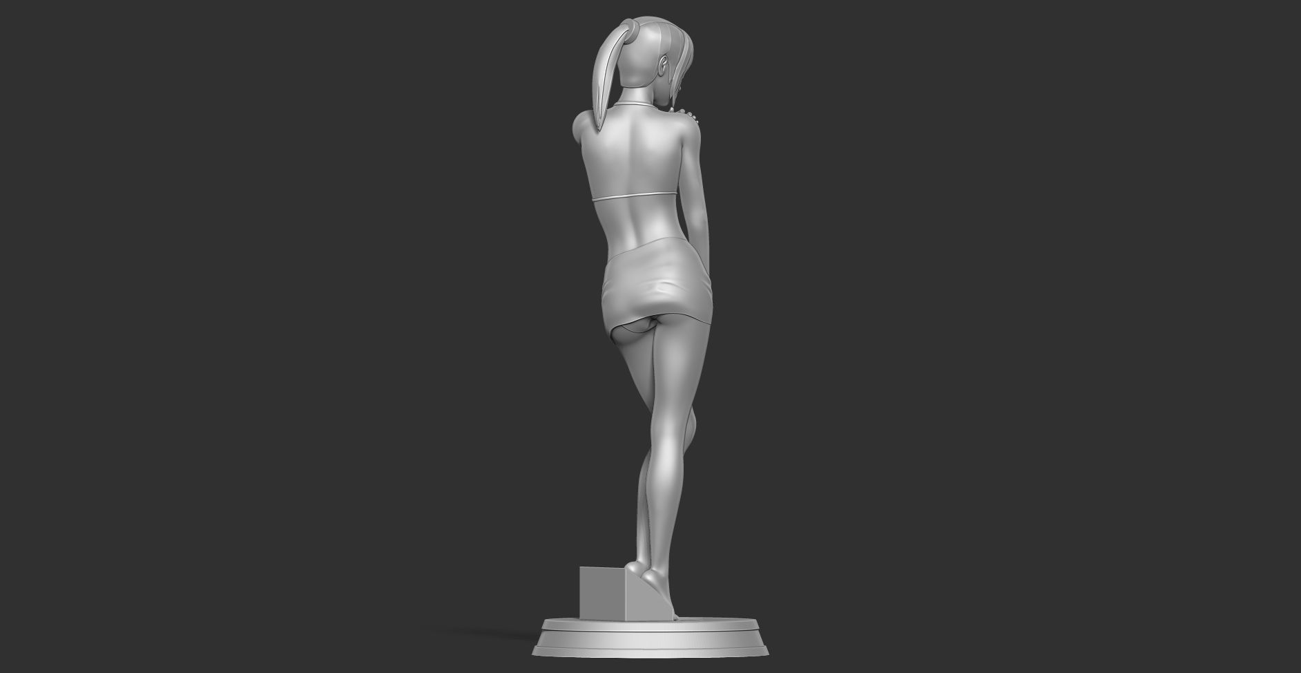 Shy girl 3D print model_4