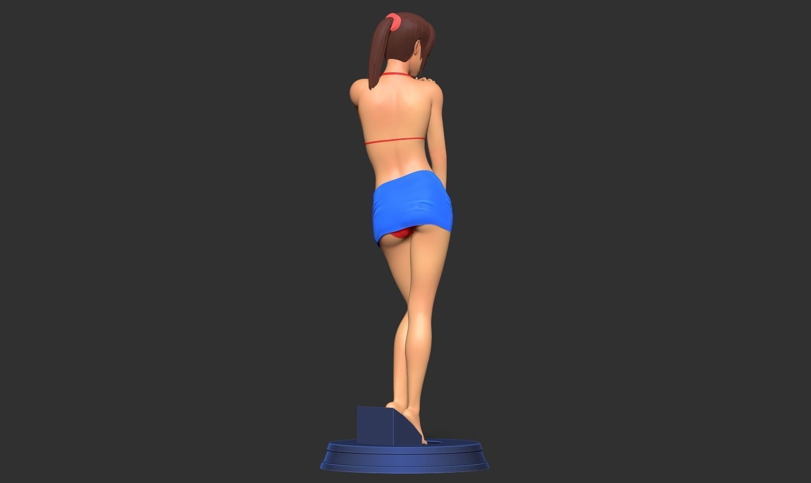 Shy girl 3D print model_7