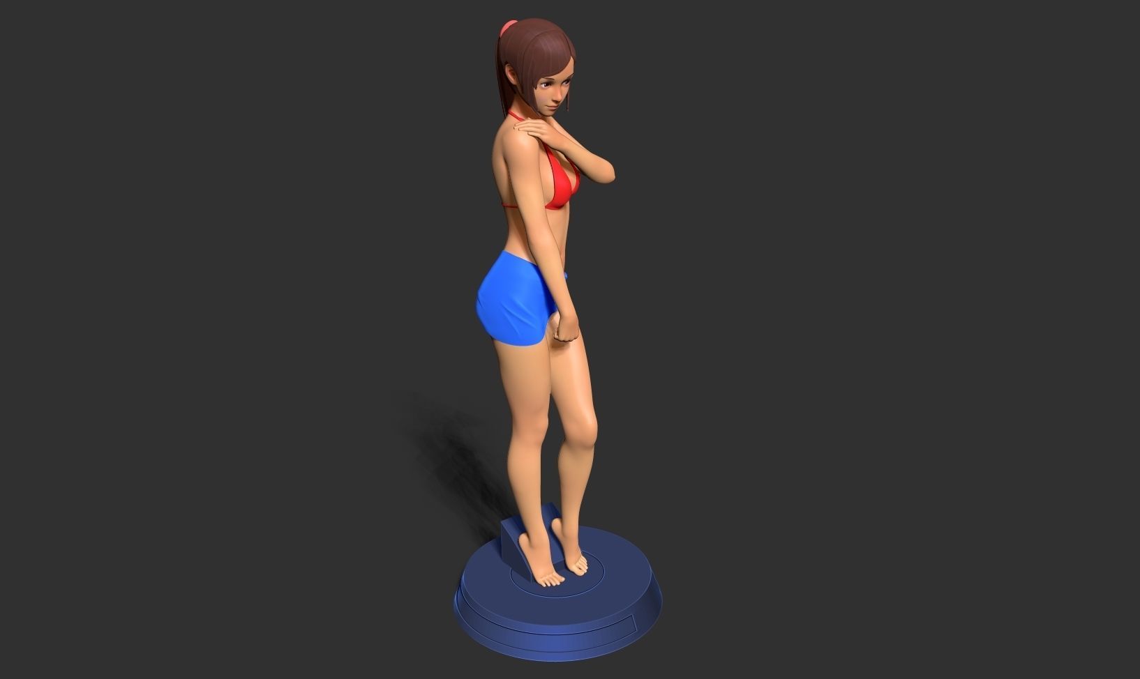 Shy girl 3D print model_18