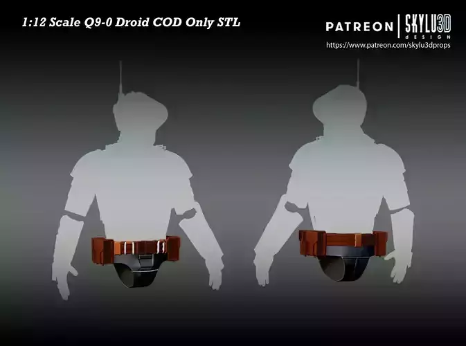 Q9-0 Driod COD Section Only - 3D print ready STL 