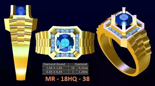 1 model diamond menring korea 38