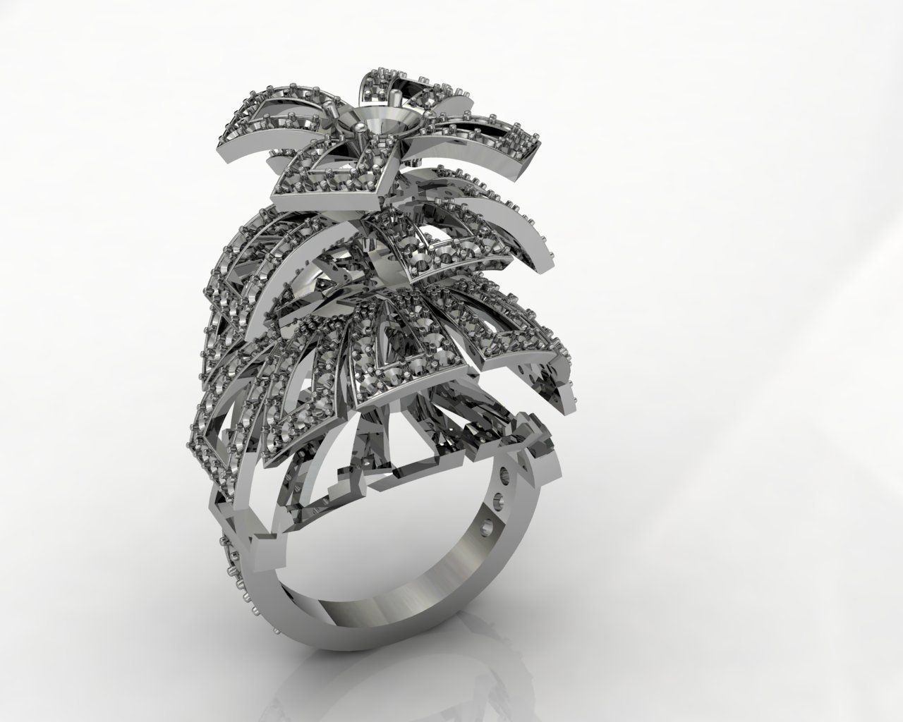 flower ring Free 3D print model_1