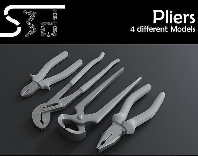 Pliers Models Low-poly 3D model