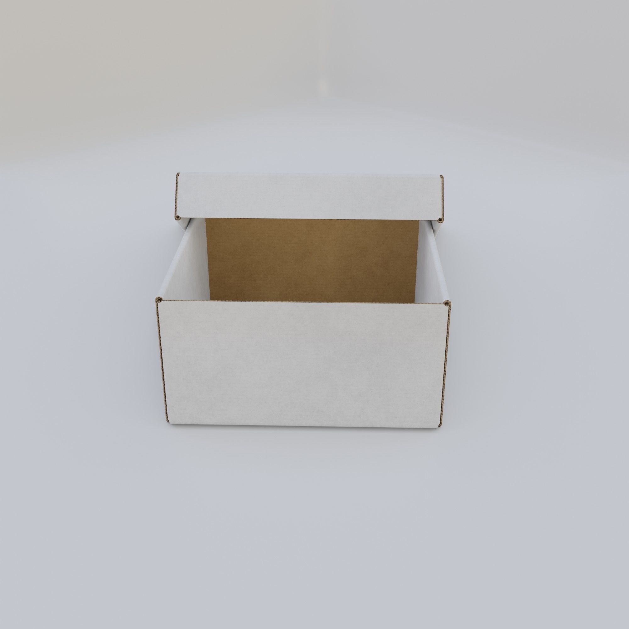 Cardboard Self-Assembly Box With Lid 3D model_30