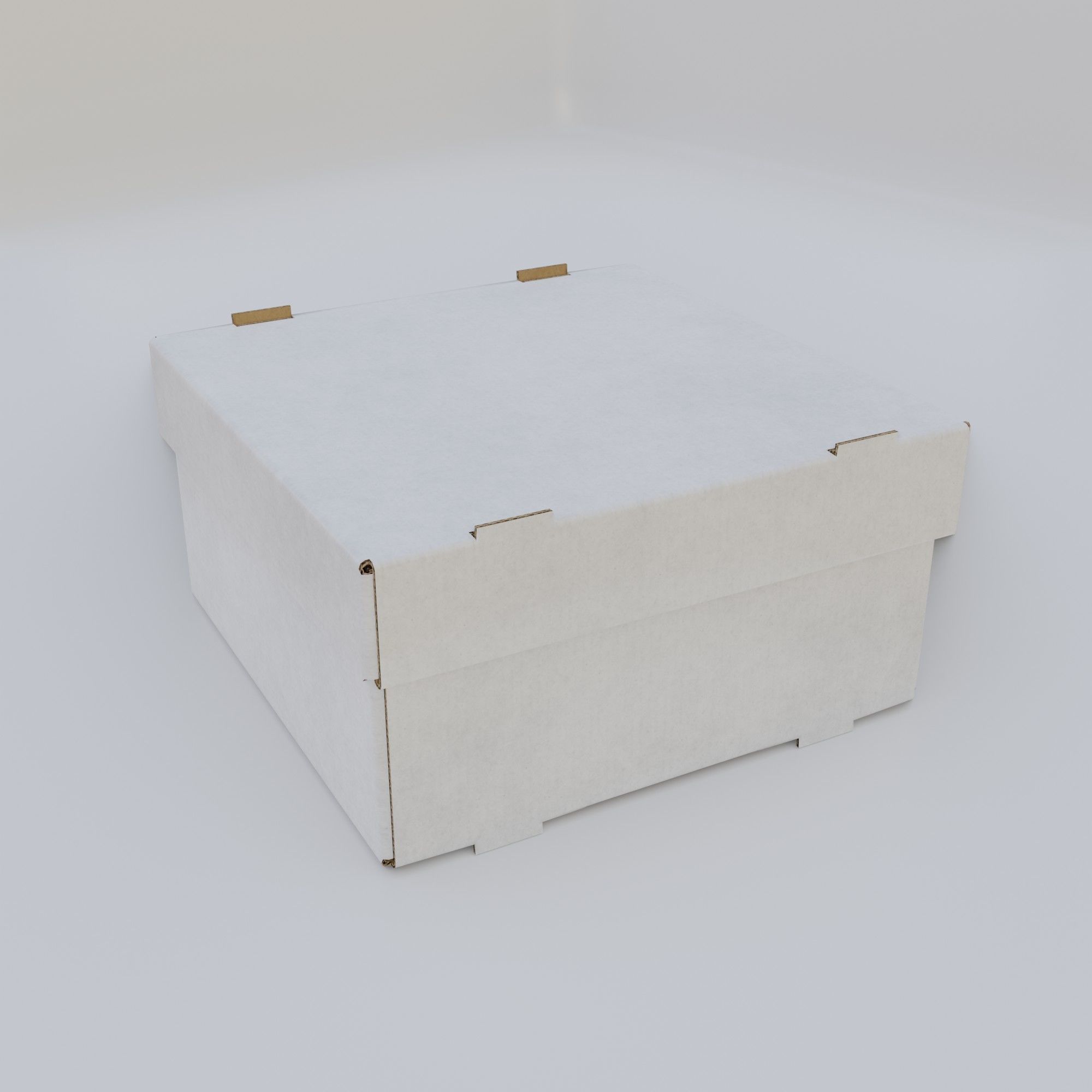 Cardboard Self-Assembly Box With Lid 3D model_26