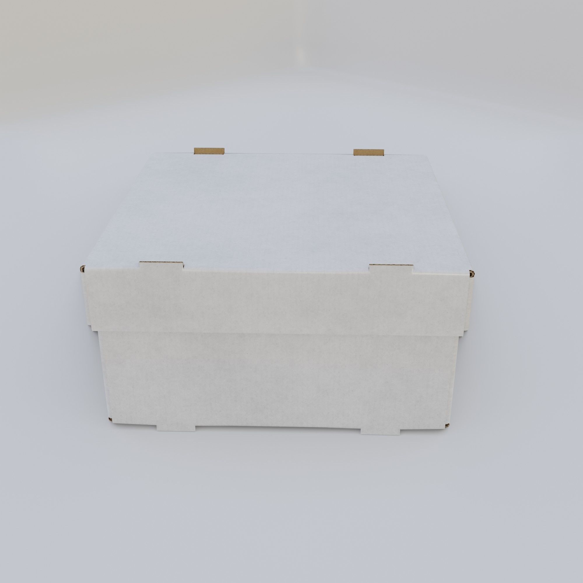 Cardboard Self-Assembly Box With Lid 3D model_12