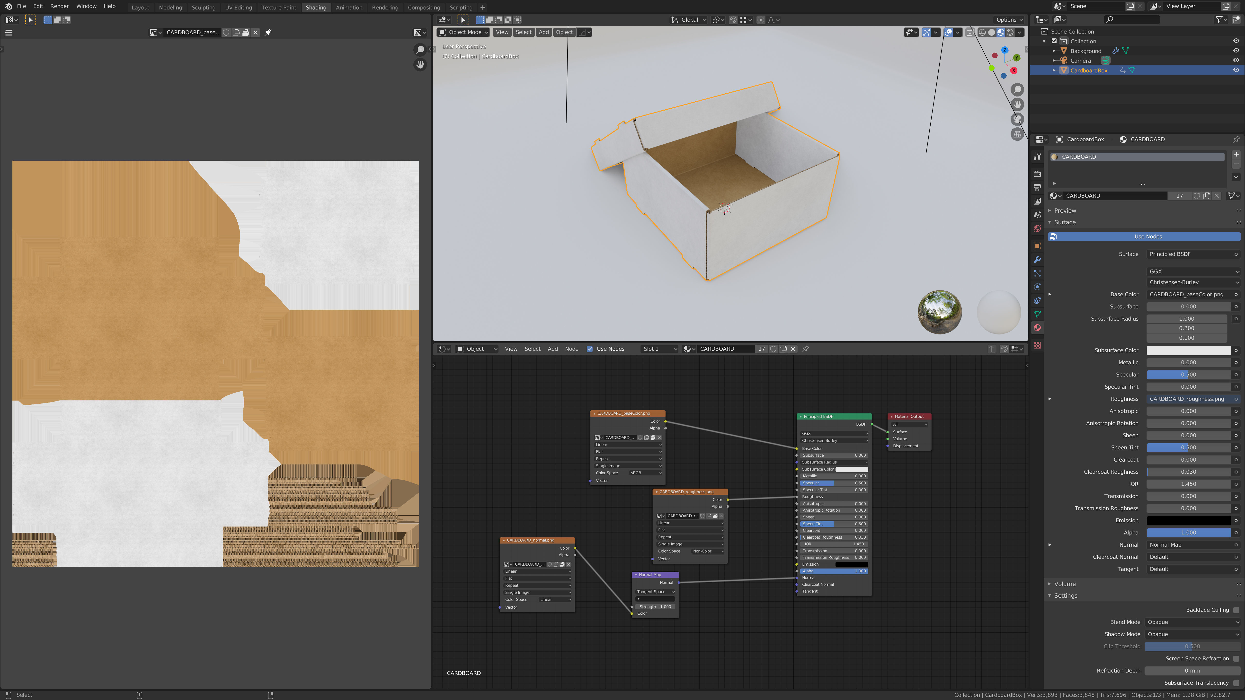 Cardboard Self-Assembly Box With Lid 3D model_54