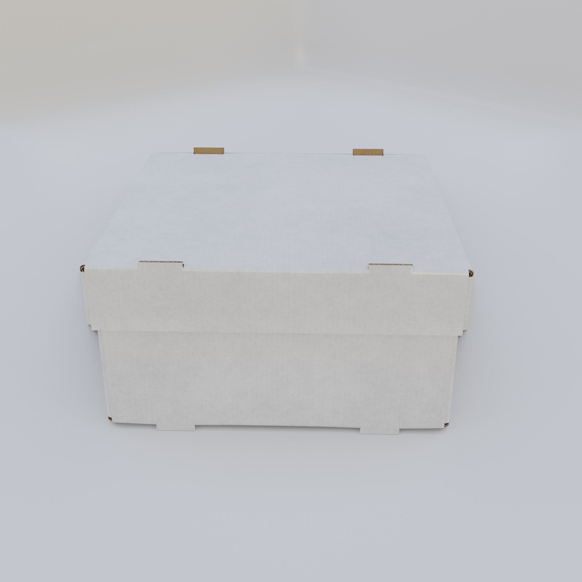 Cardboard Self-Assembly Box With Lid 3D model_24