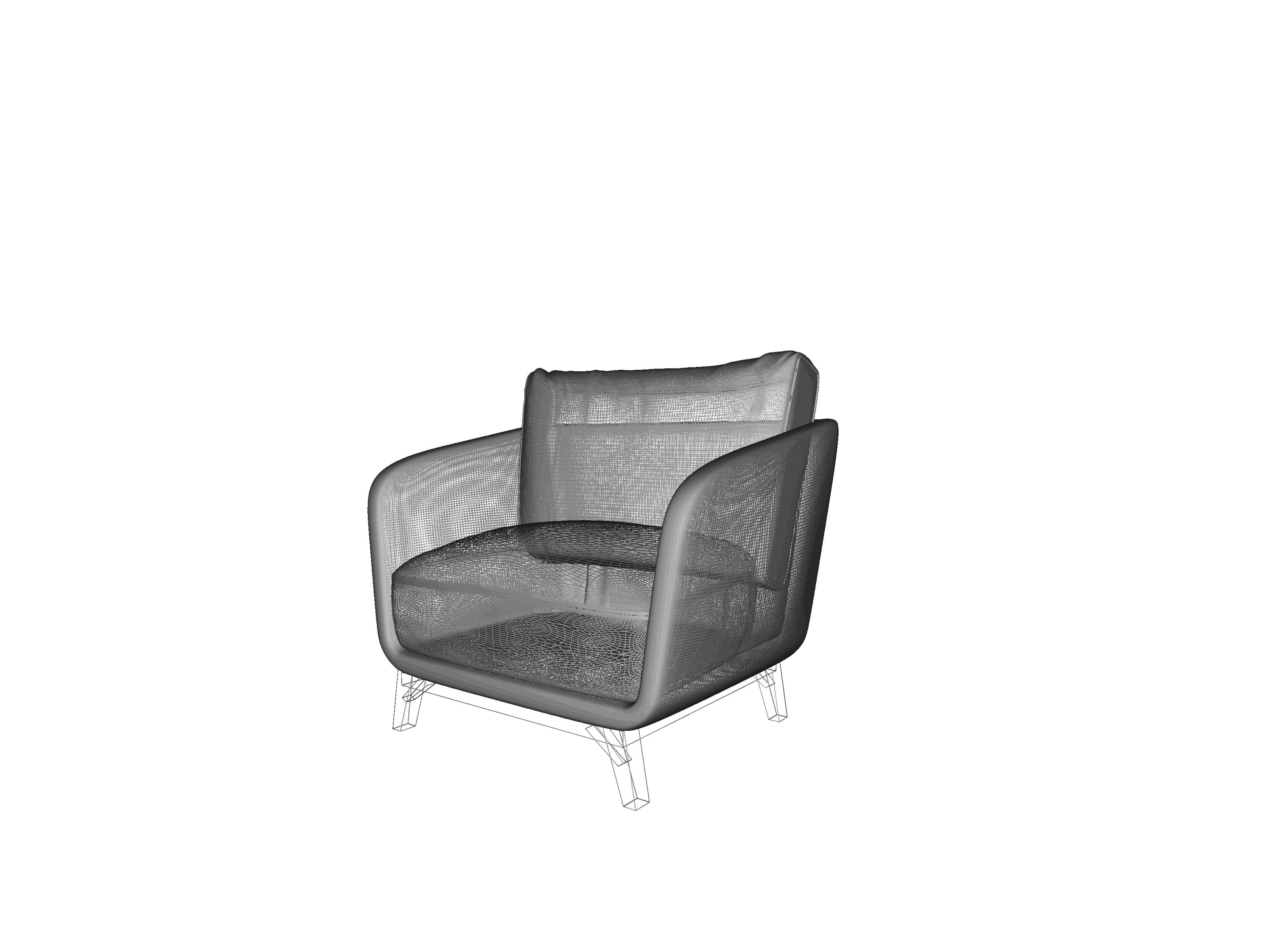 Chair soft seating 3D model_2