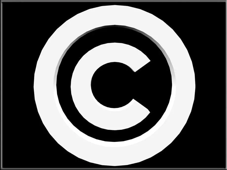 The Copyright Symbol Low-poly 3D model