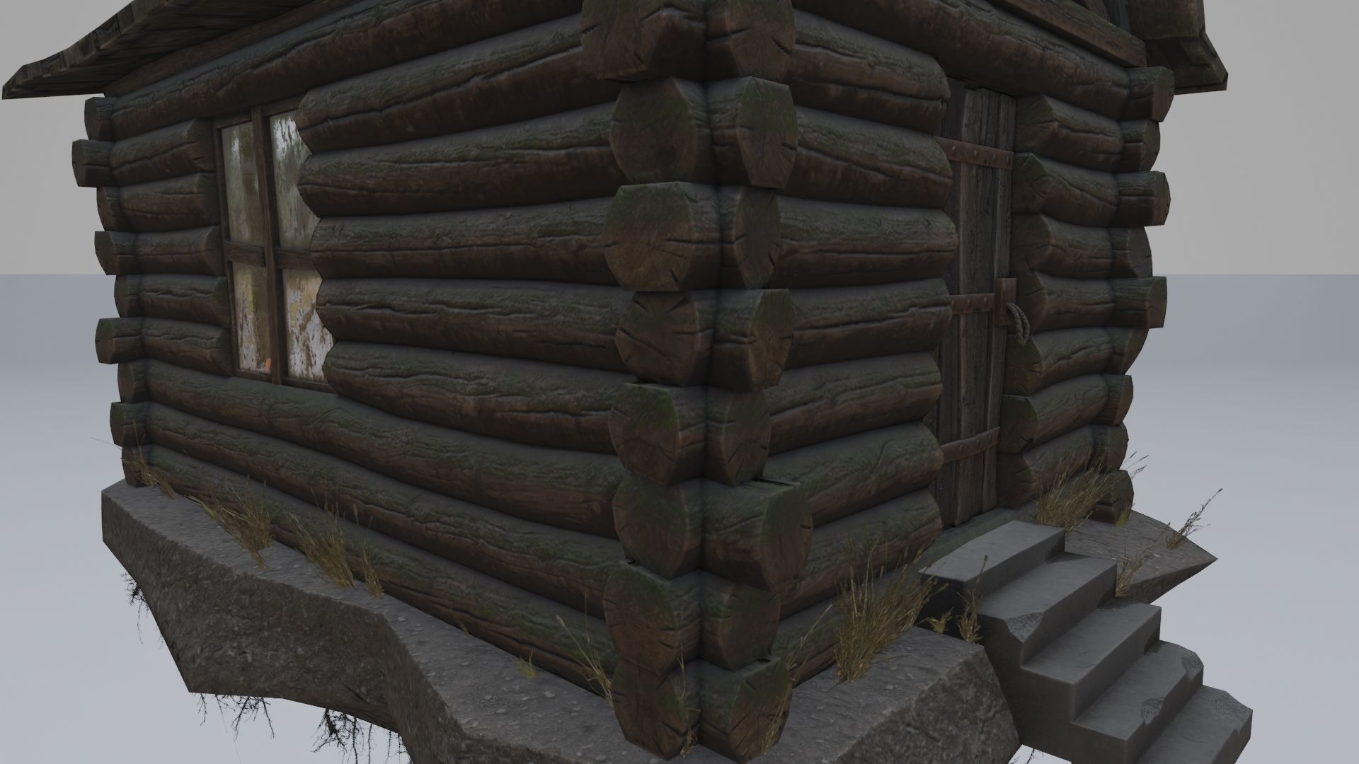 Low Poly Rigged Baba Yagas Hut Scene With PBR Materials Low-poly 3D model_11