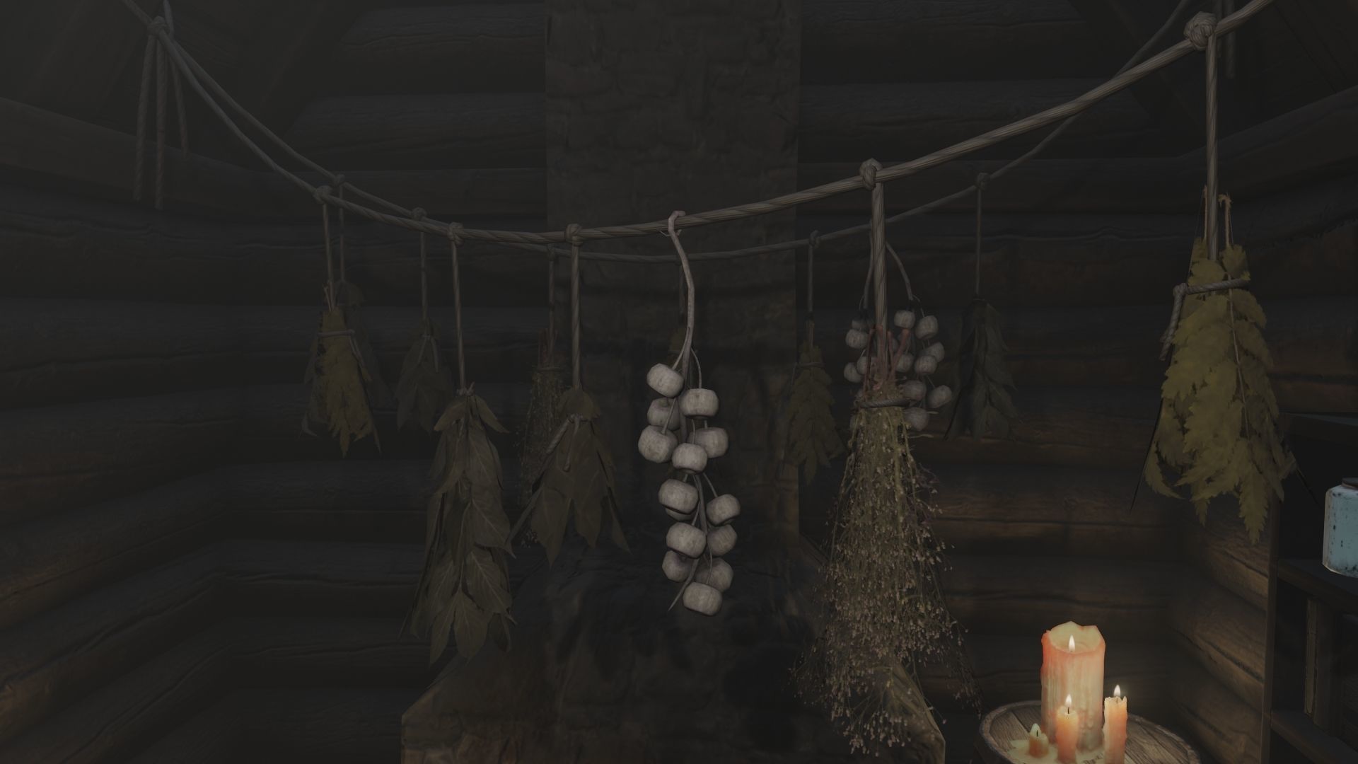 Low Poly Rigged Baba Yagas Hut Scene With PBR Materials Low-poly 3D model_33