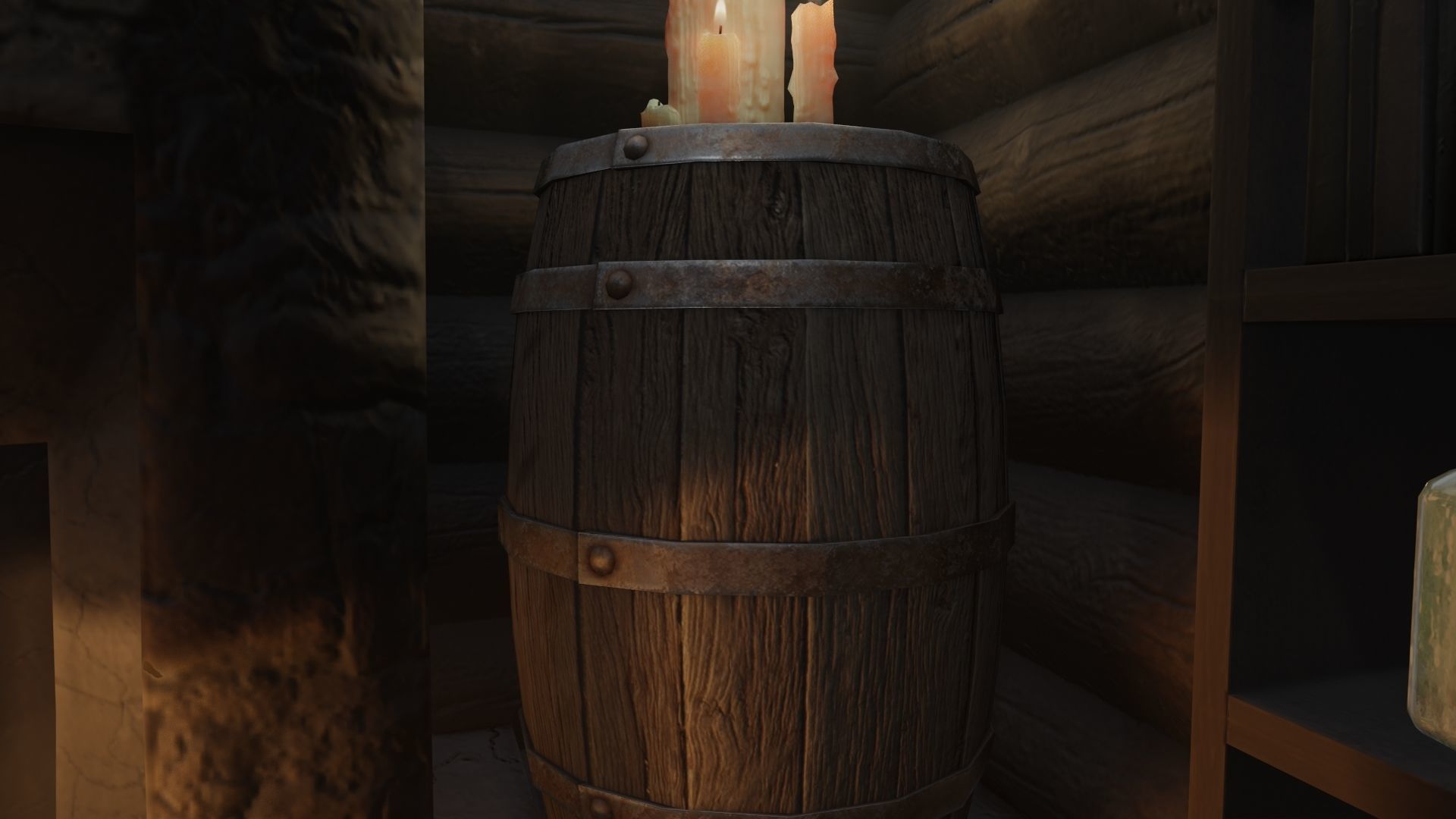 Low Poly Rigged Baba Yagas Hut Scene With PBR Materials Low-poly 3D model_36