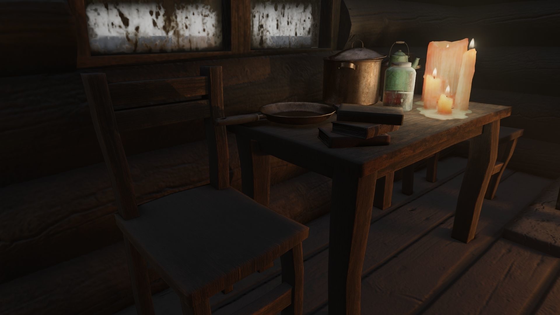 Low Poly Rigged Baba Yagas Hut Scene With PBR Materials Low-poly 3D model_19
