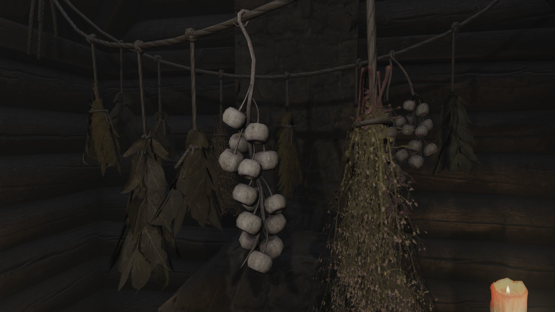 Low Poly Rigged Baba Yagas Hut Scene With PBR Materials Low-poly 3D model_34
