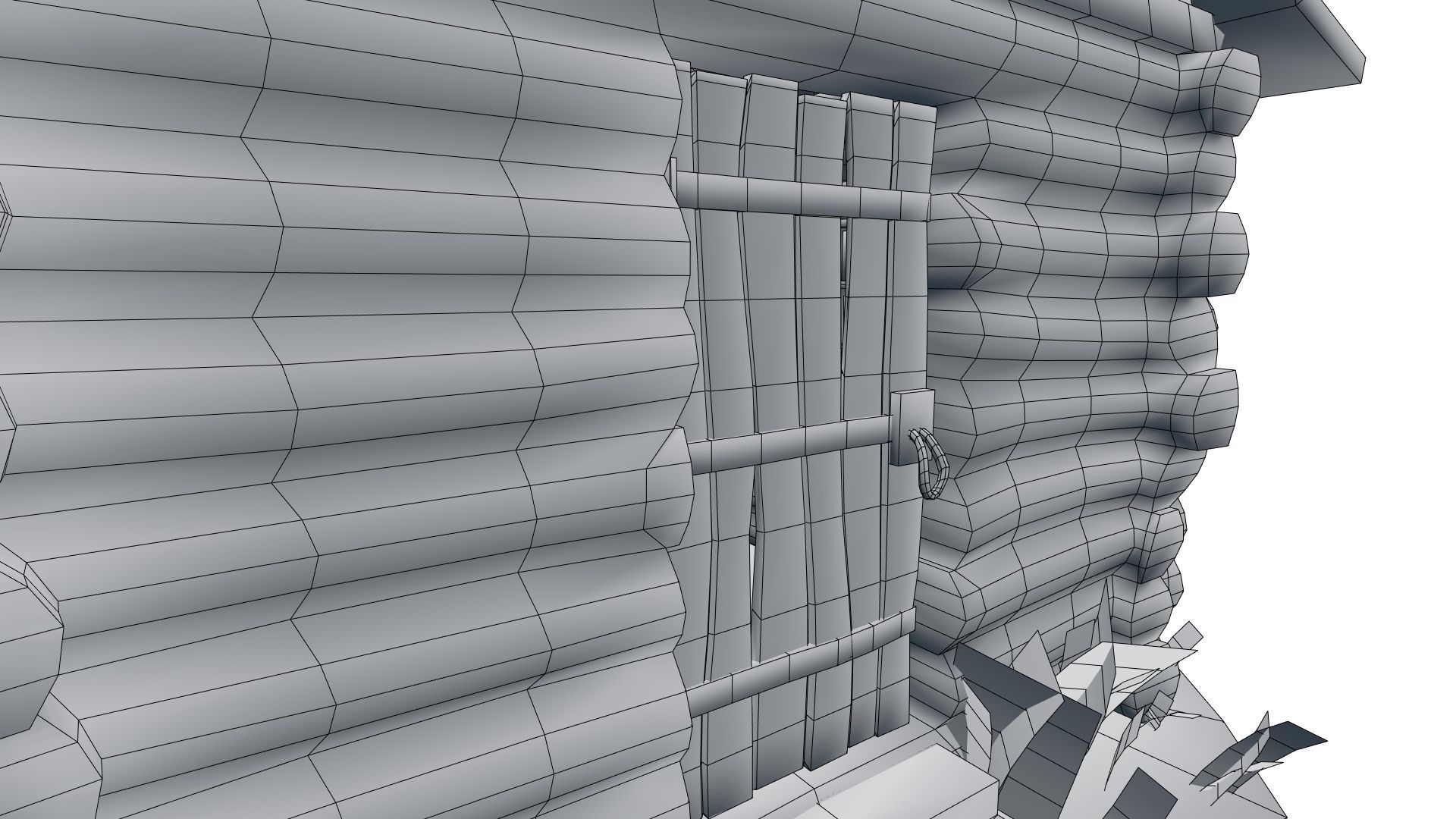 Low Poly Rigged Baba Yagas Hut Scene With PBR Materials Low-poly 3D model_47