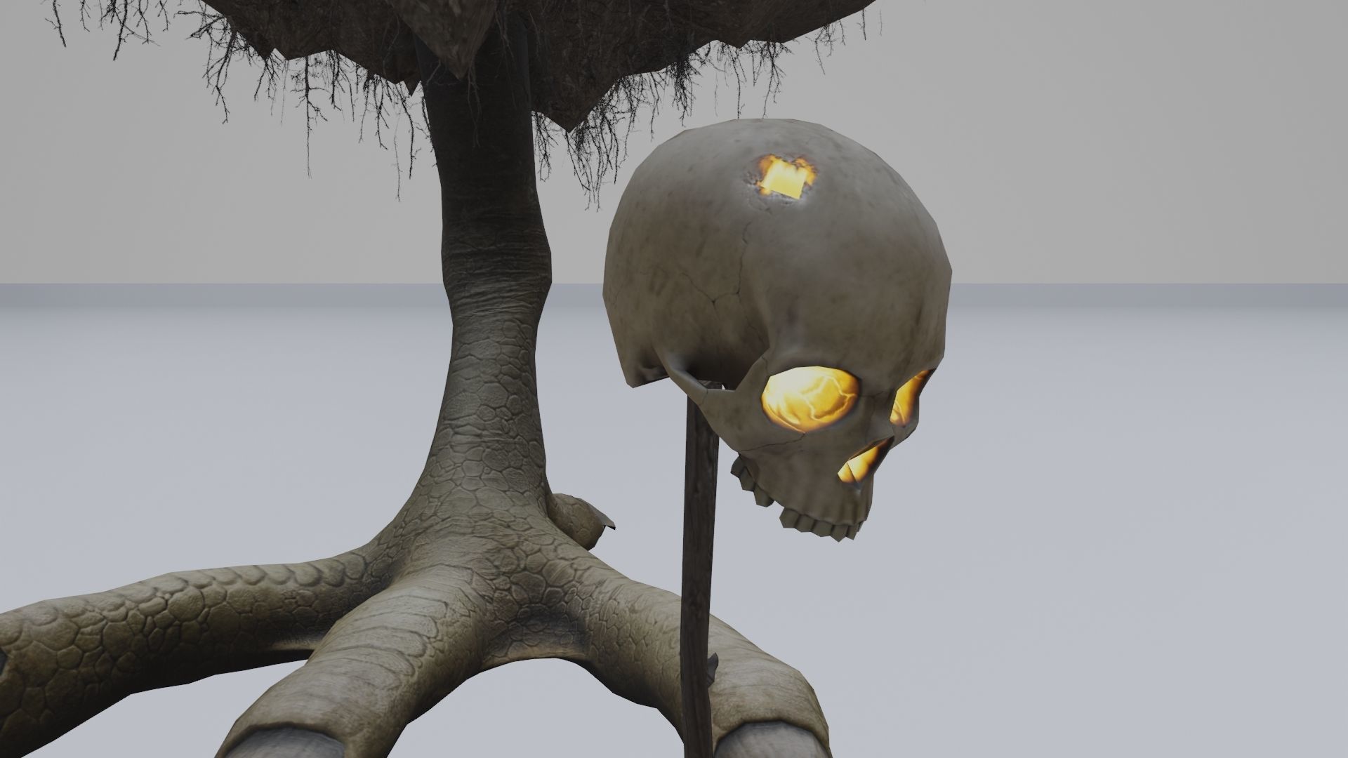 Low Poly Rigged Baba Yagas Hut Scene With PBR Materials Low-poly 3D model_5
