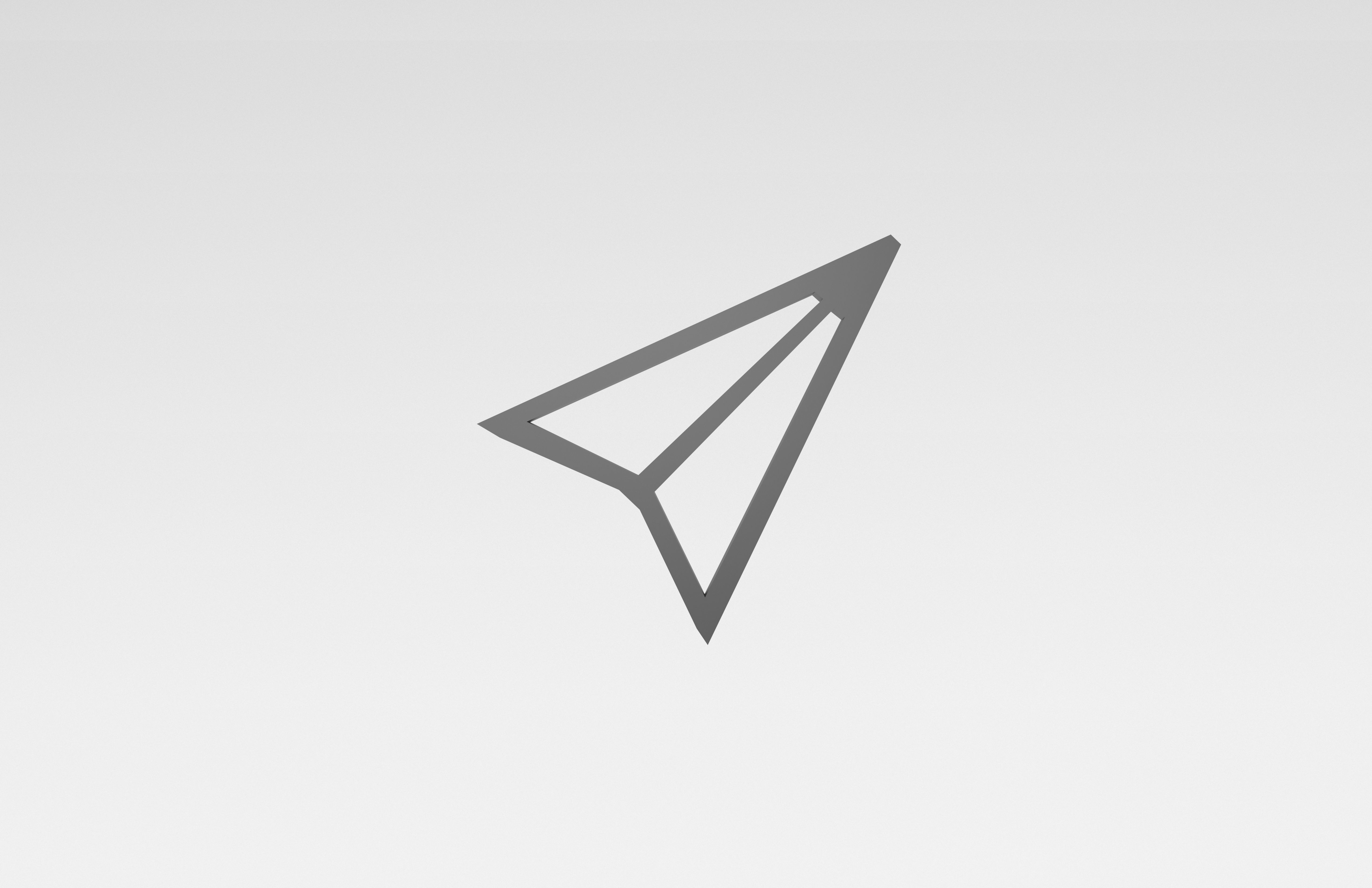 IOS Send Symbol v1 001 Low-poly 3D model_1