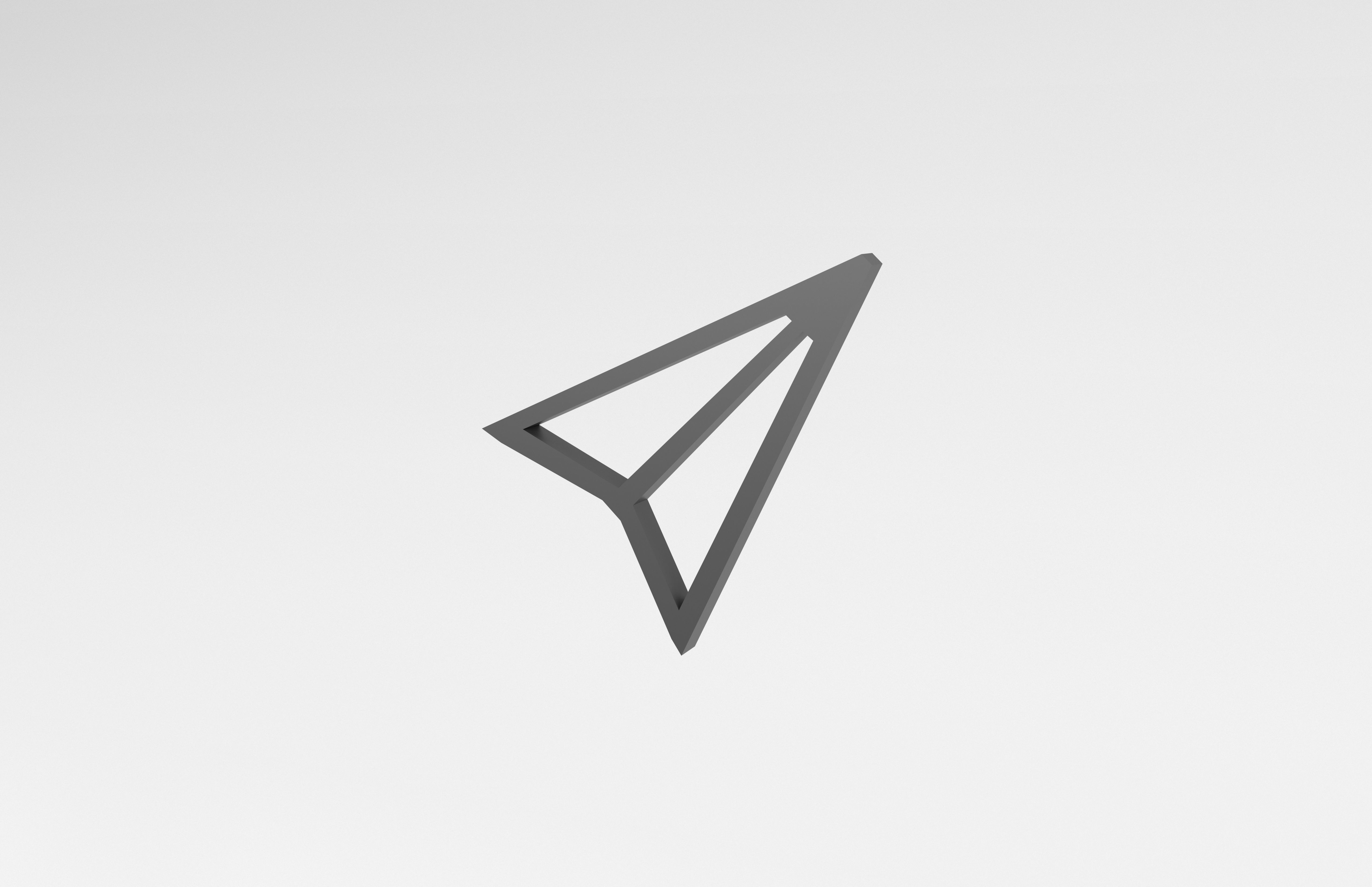 IOS Send Symbol v1 001 Low-poly 3D model_2