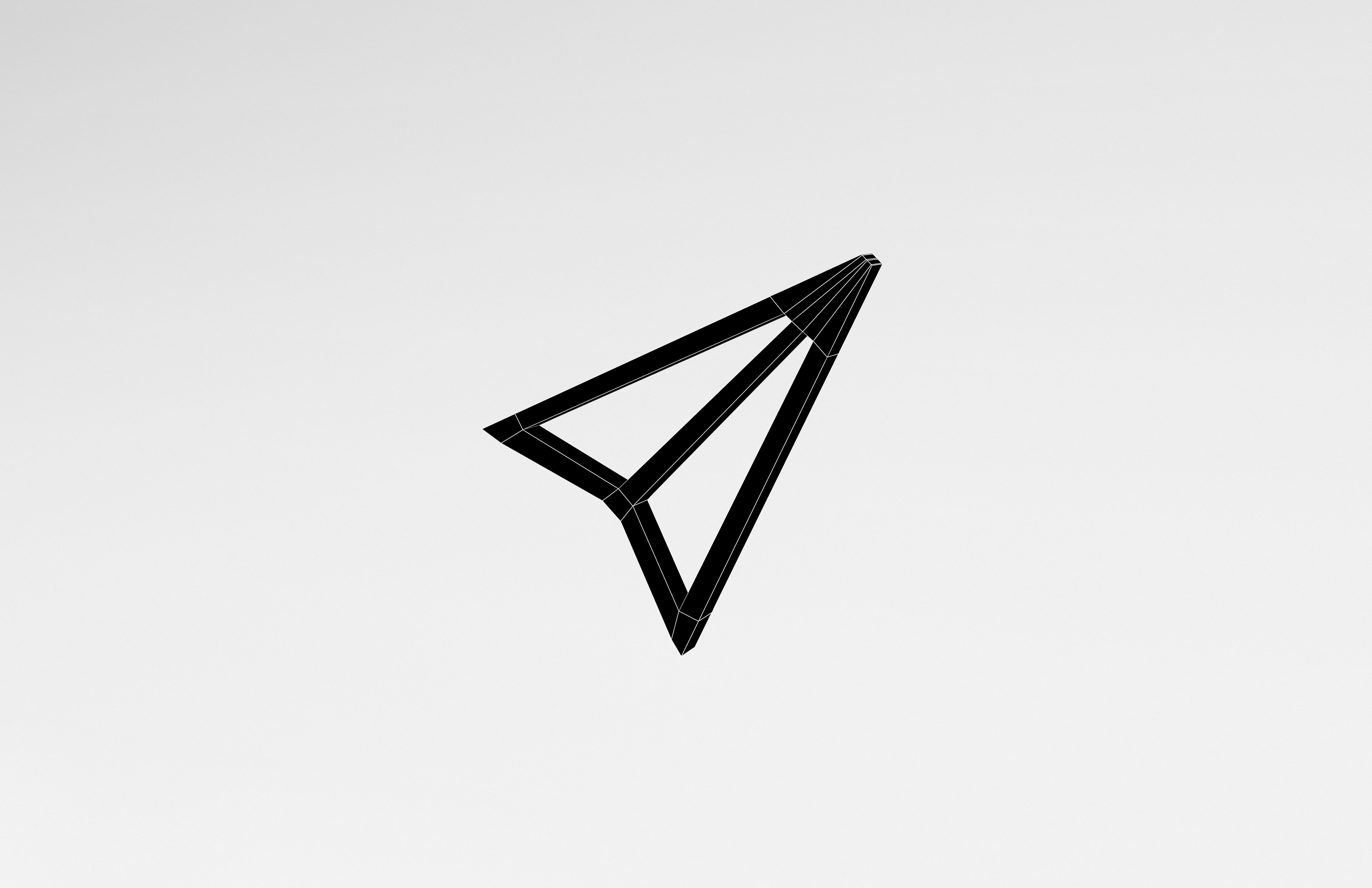 IOS Send Symbol v1 001 Low-poly 3D model_6