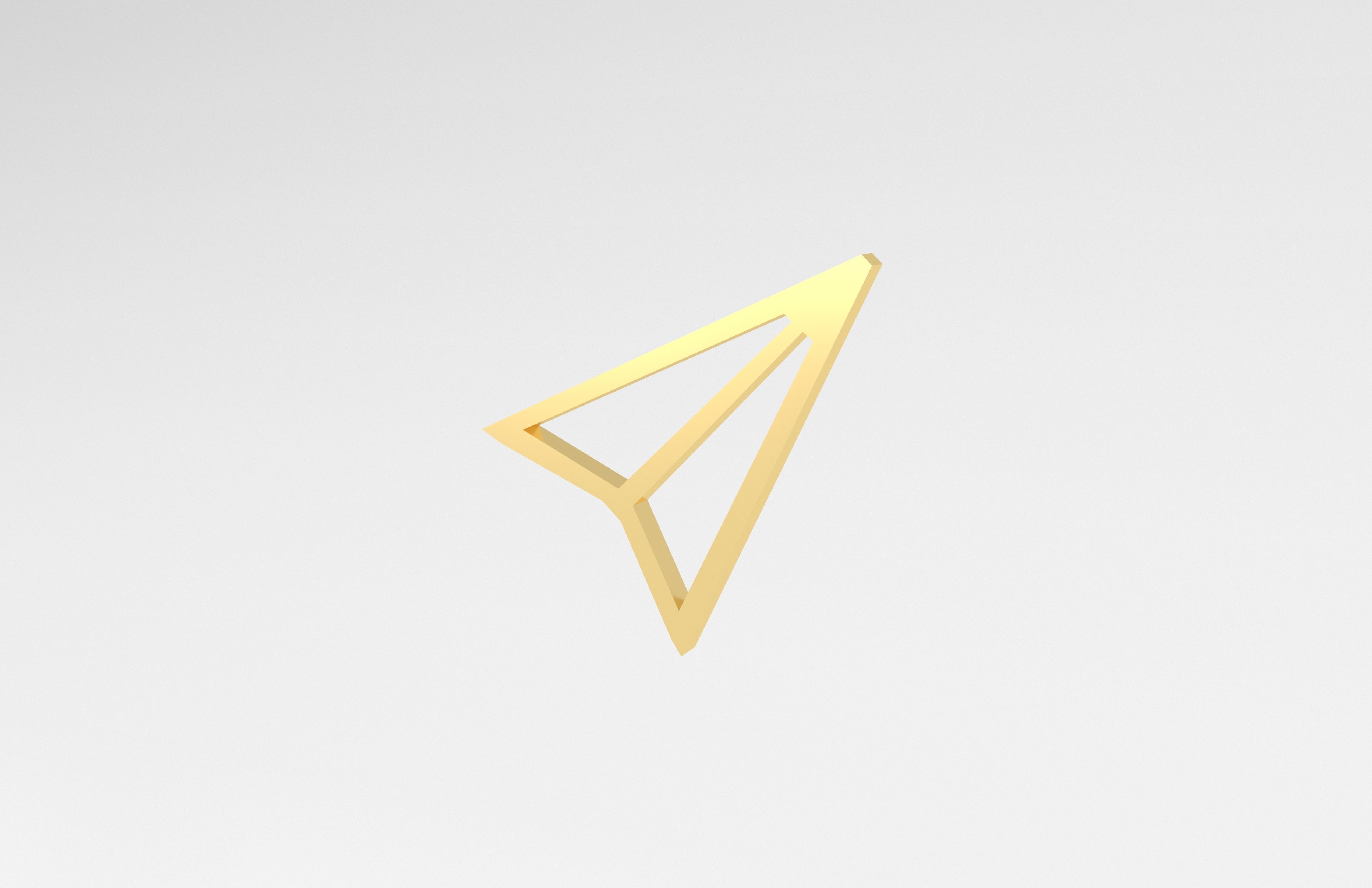 IOS Send Symbol v1 003 Low-poly 3D model_3