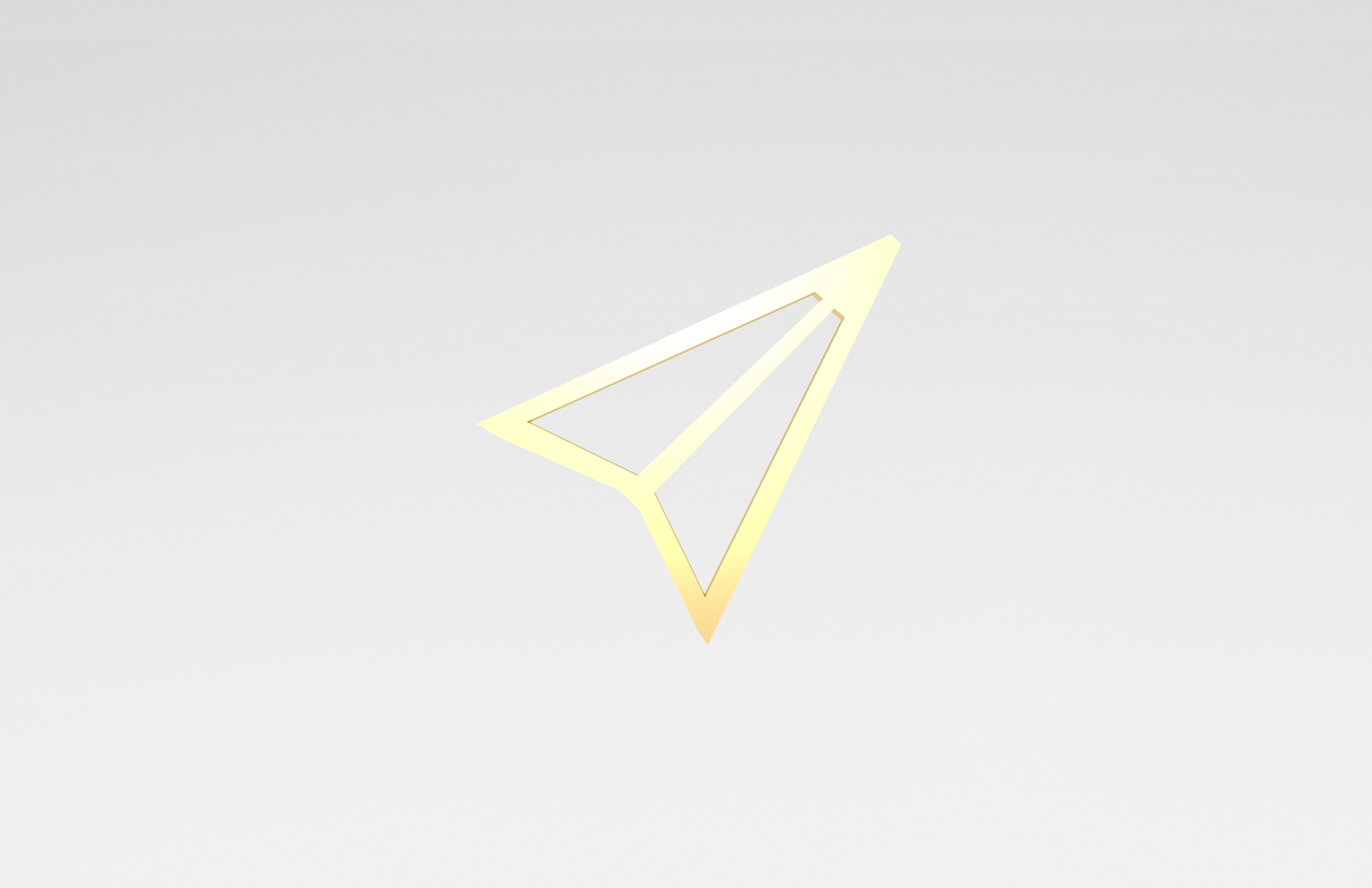 IOS Send Symbol v1 003 Low-poly 3D model_2