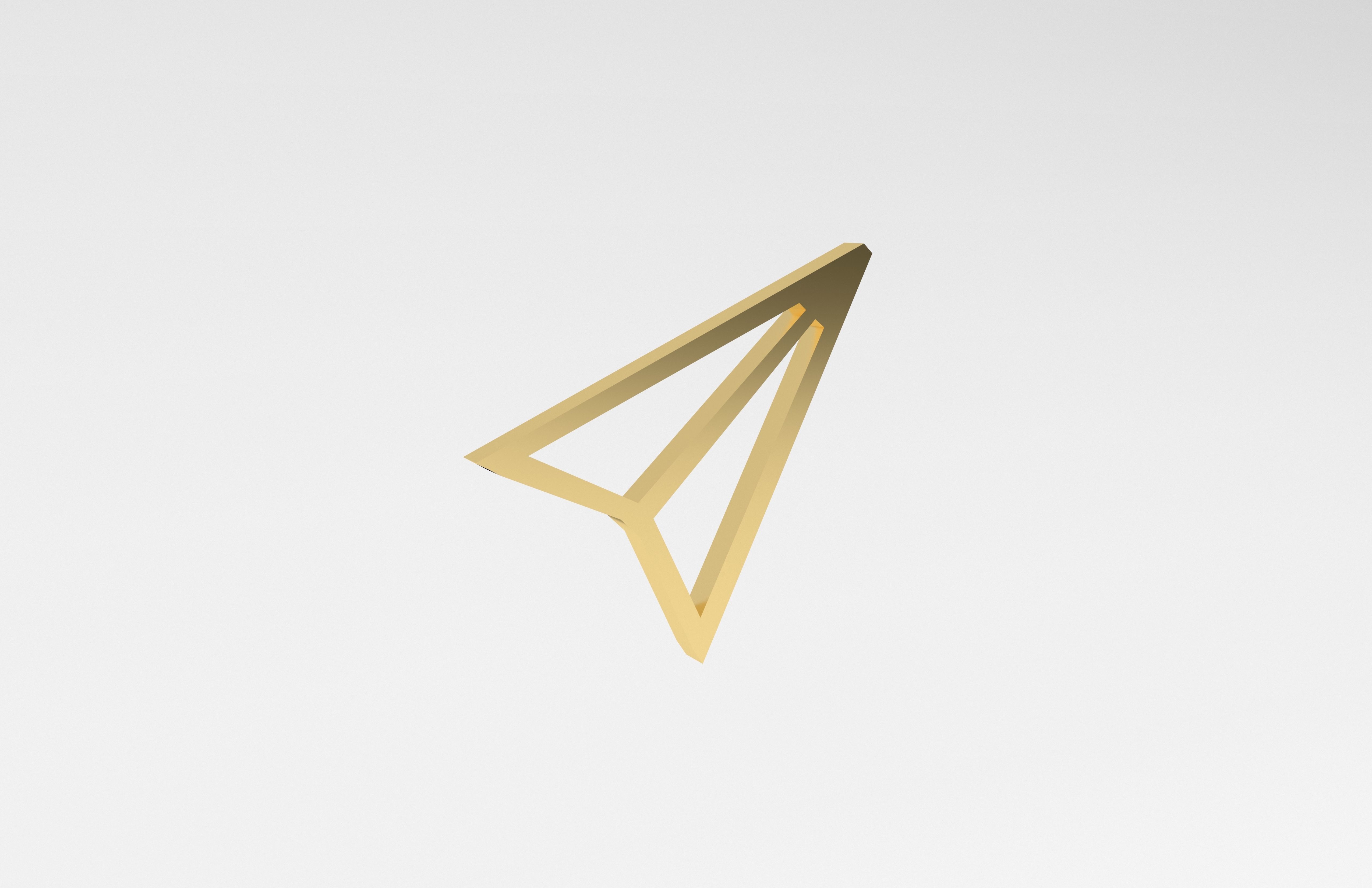 IOS Send Symbol v1 003 Low-poly 3D model_1