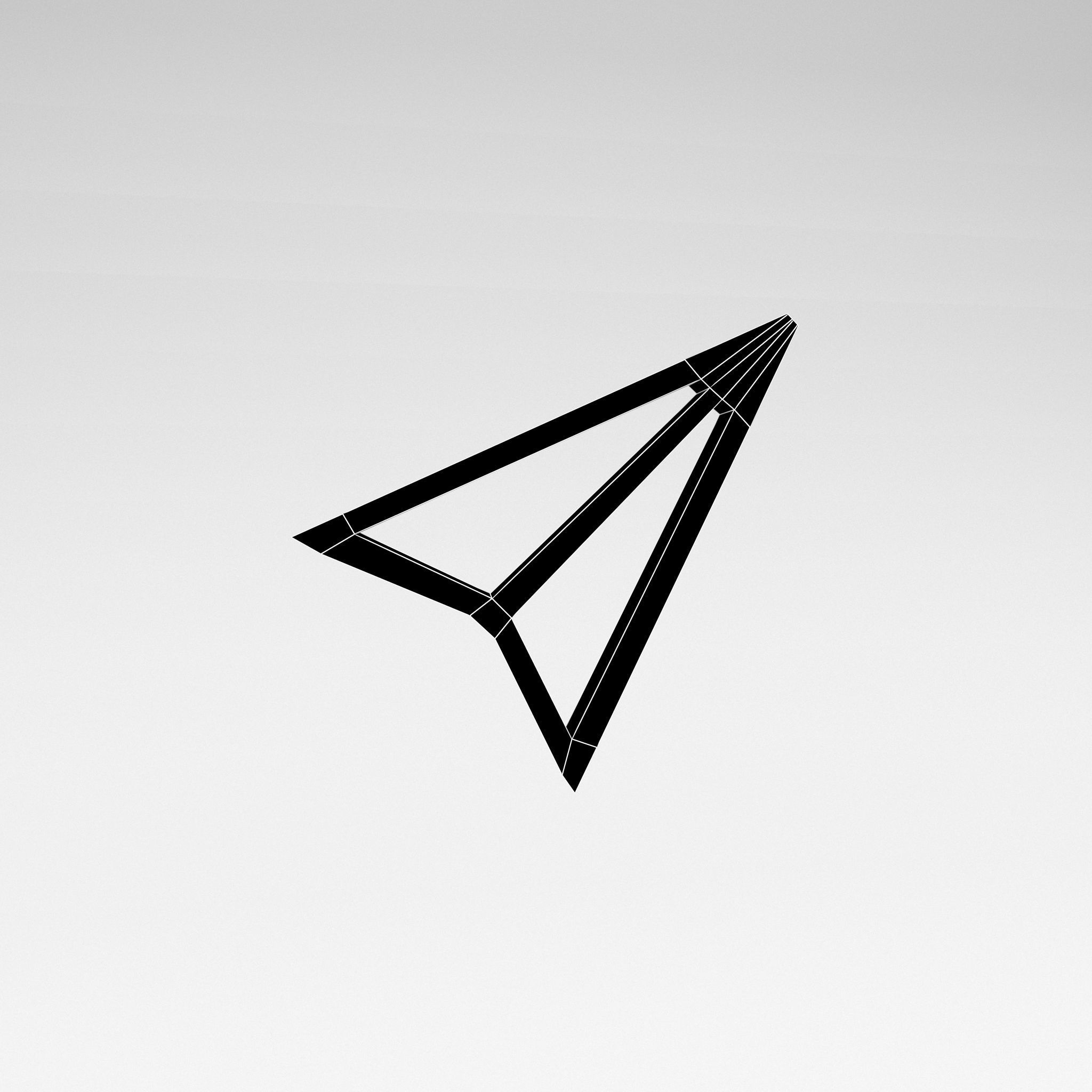 IOS Send Symbol v1 003 Low-poly 3D model_6