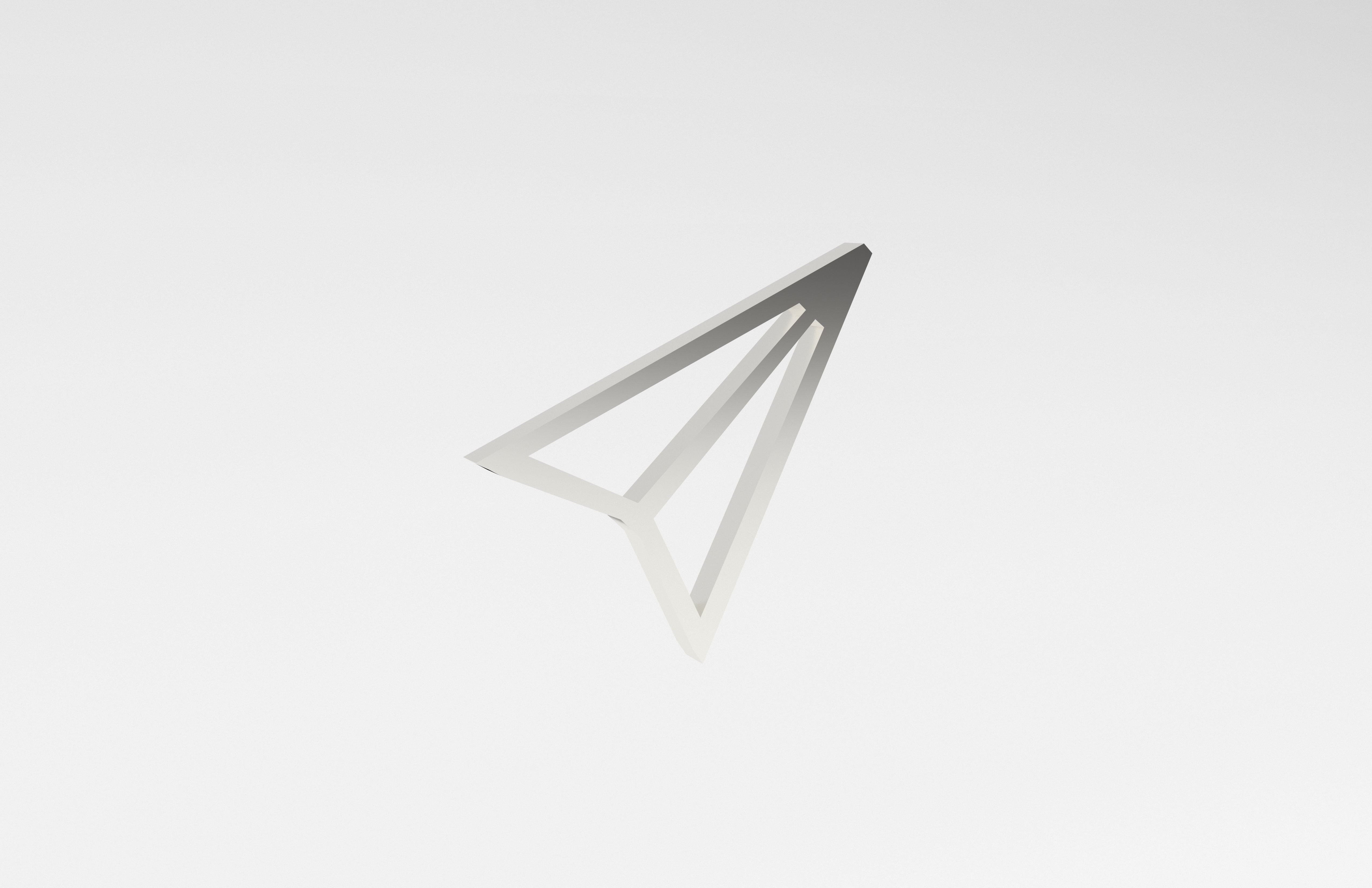 IOS Send Symbol v1 004 Low-poly 3D model_3