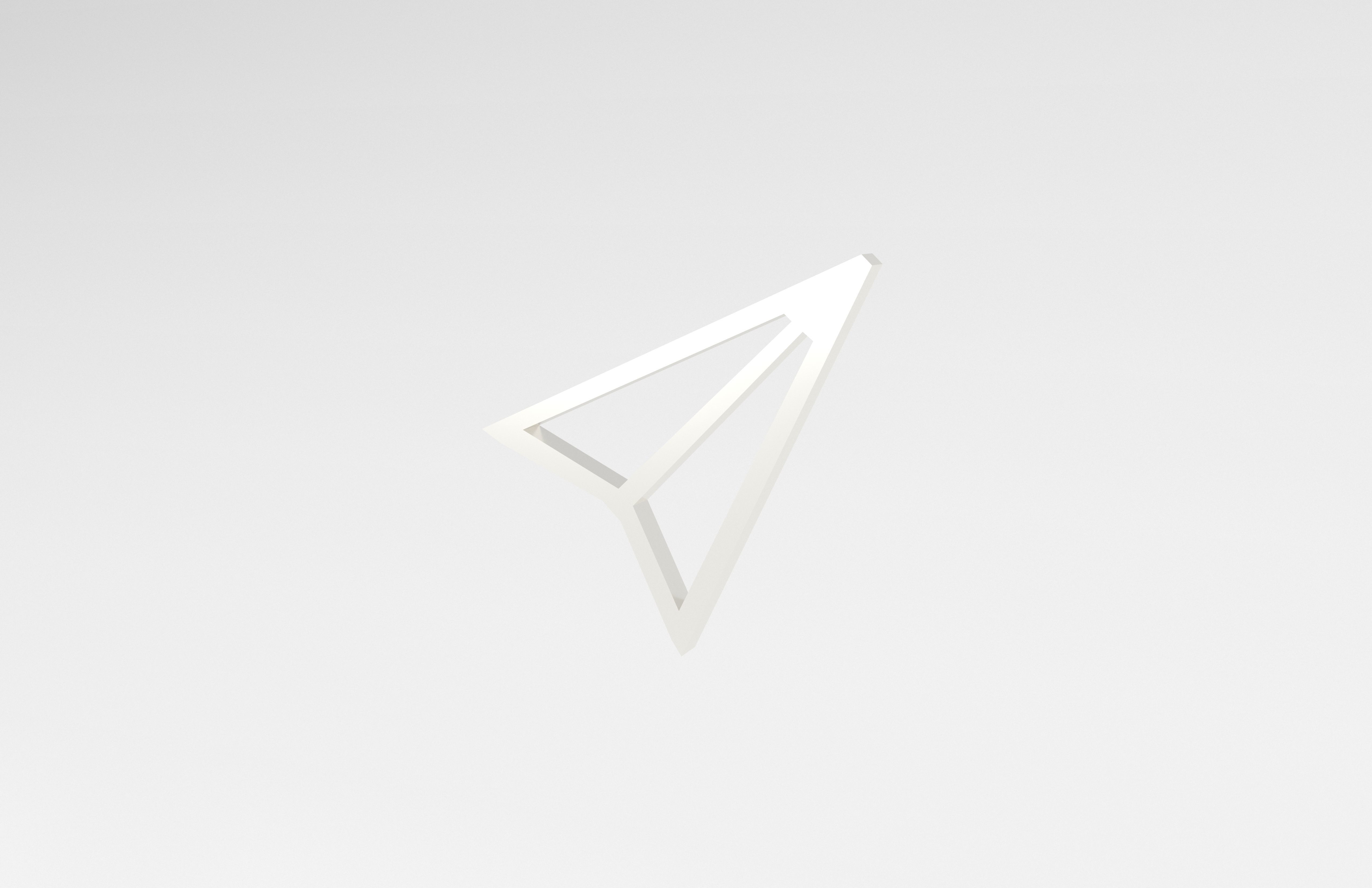 IOS Send Symbol v1 004 Low-poly 3D model_2