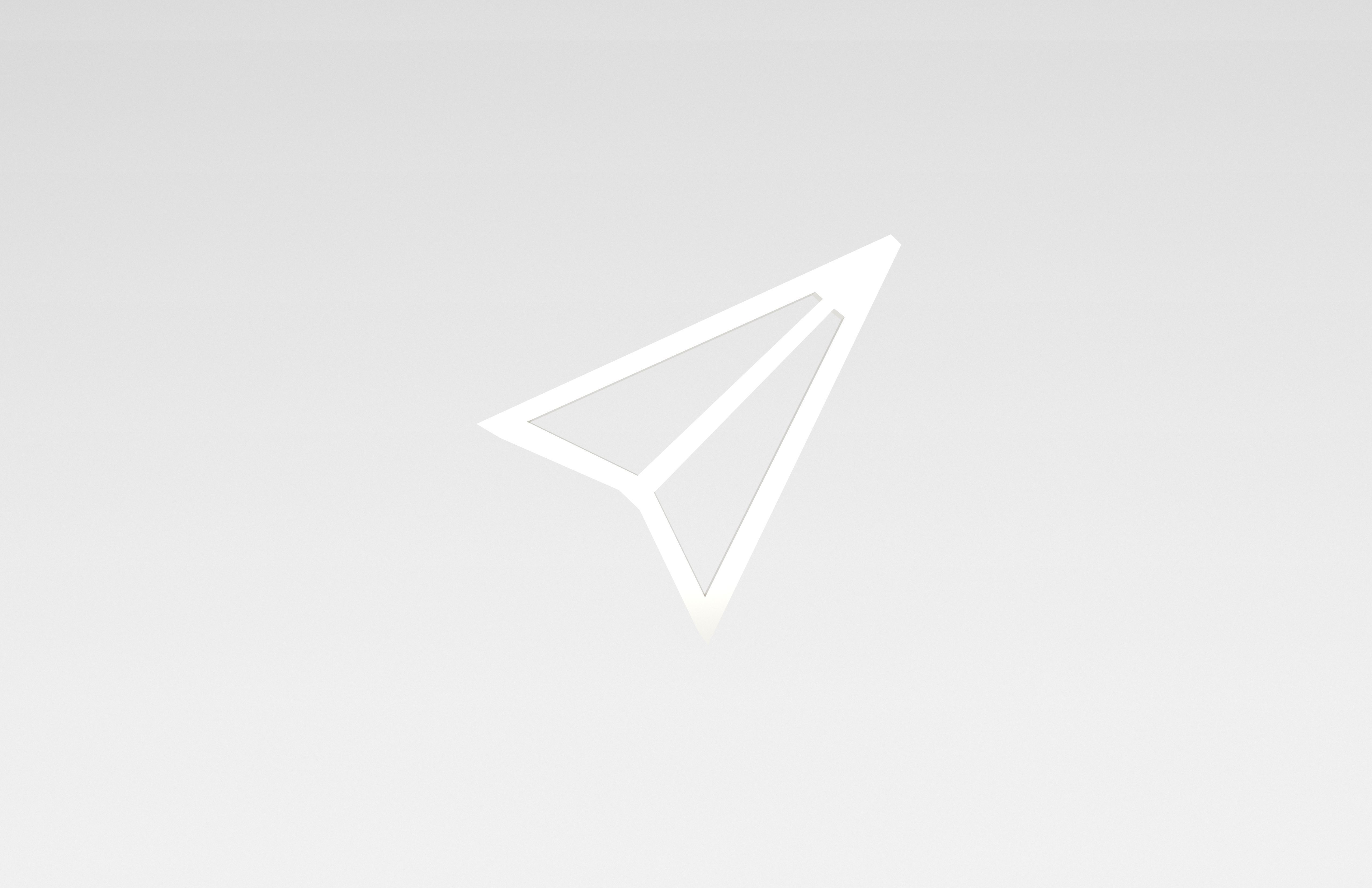 IOS Send Symbol v1 004 Low-poly 3D model_1