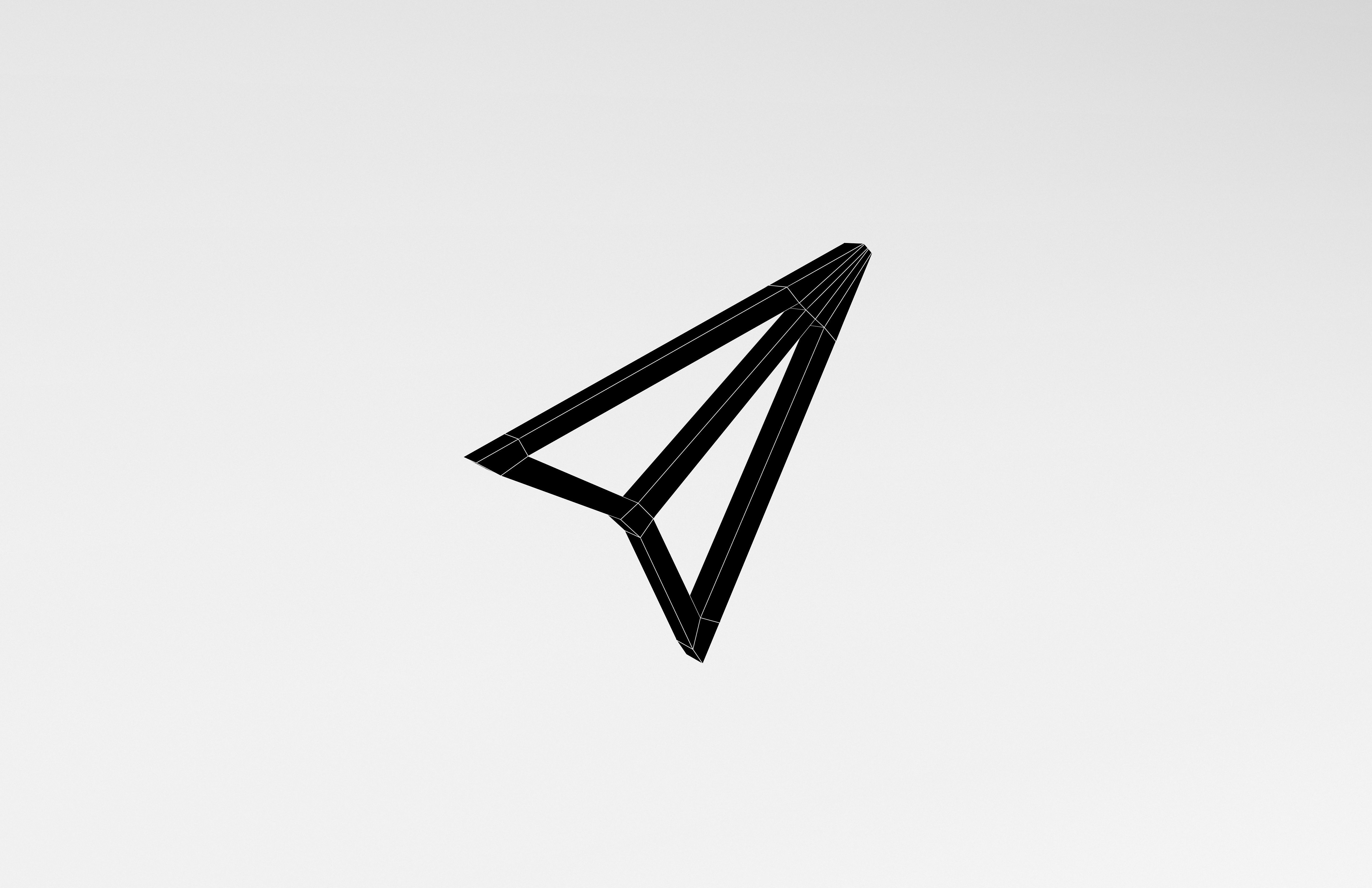 IOS Send Symbol v1 006 Low-poly 3D model_7