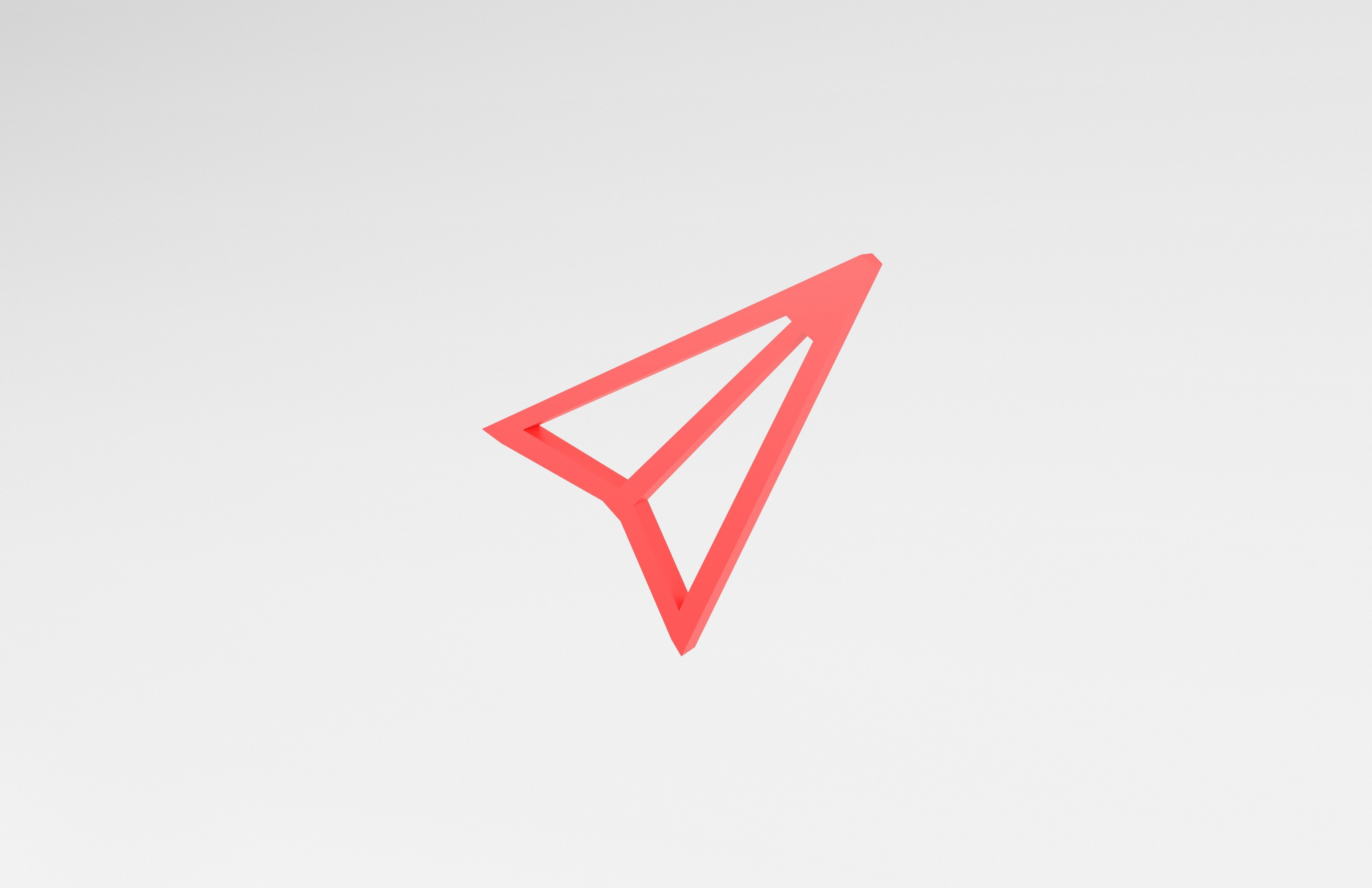 IOS Send Symbol v1 006 Low-poly 3D model_2