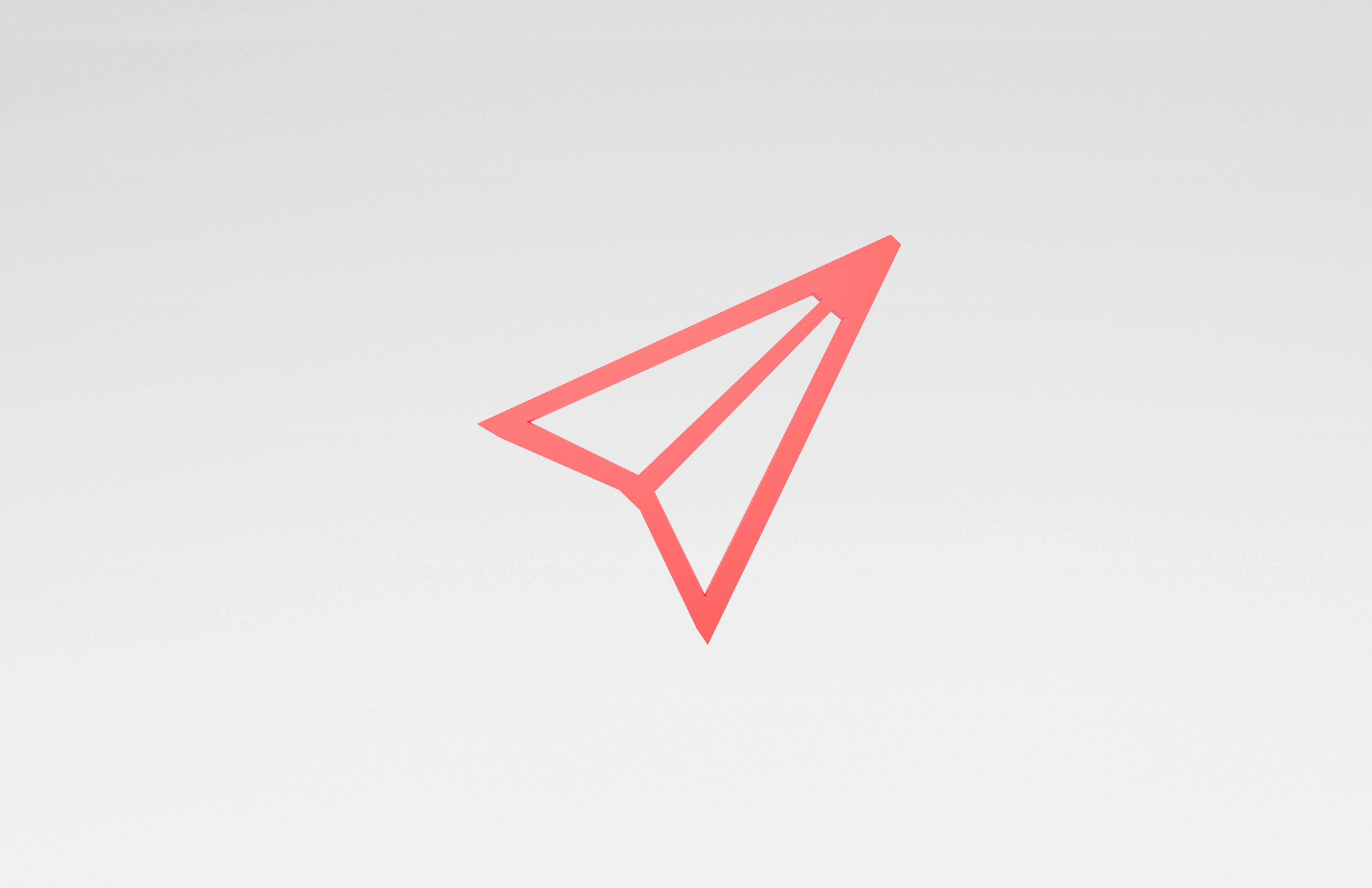 IOS Send Symbol v1 006 Low-poly 3D model_1