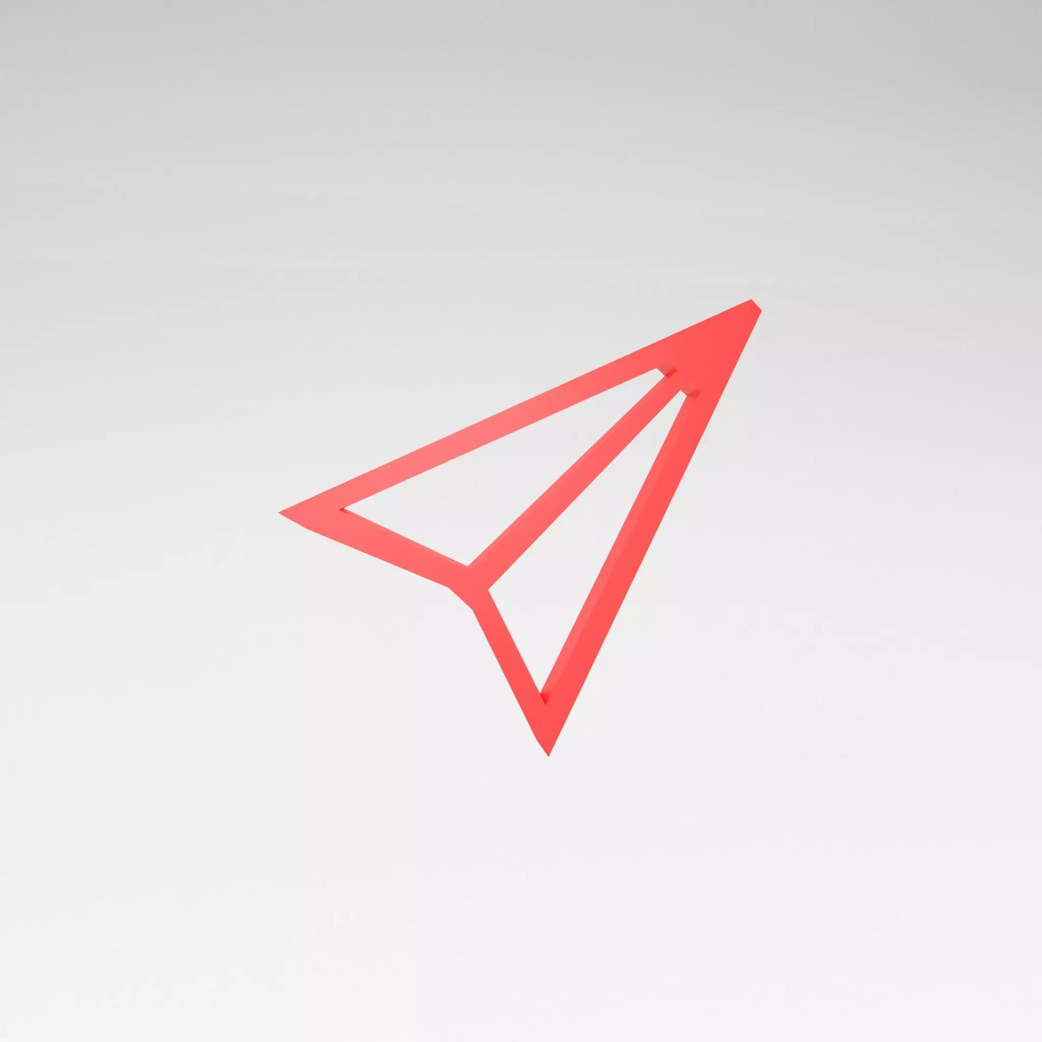 IOS Send Symbol v1 006 Low-poly 3D model_0