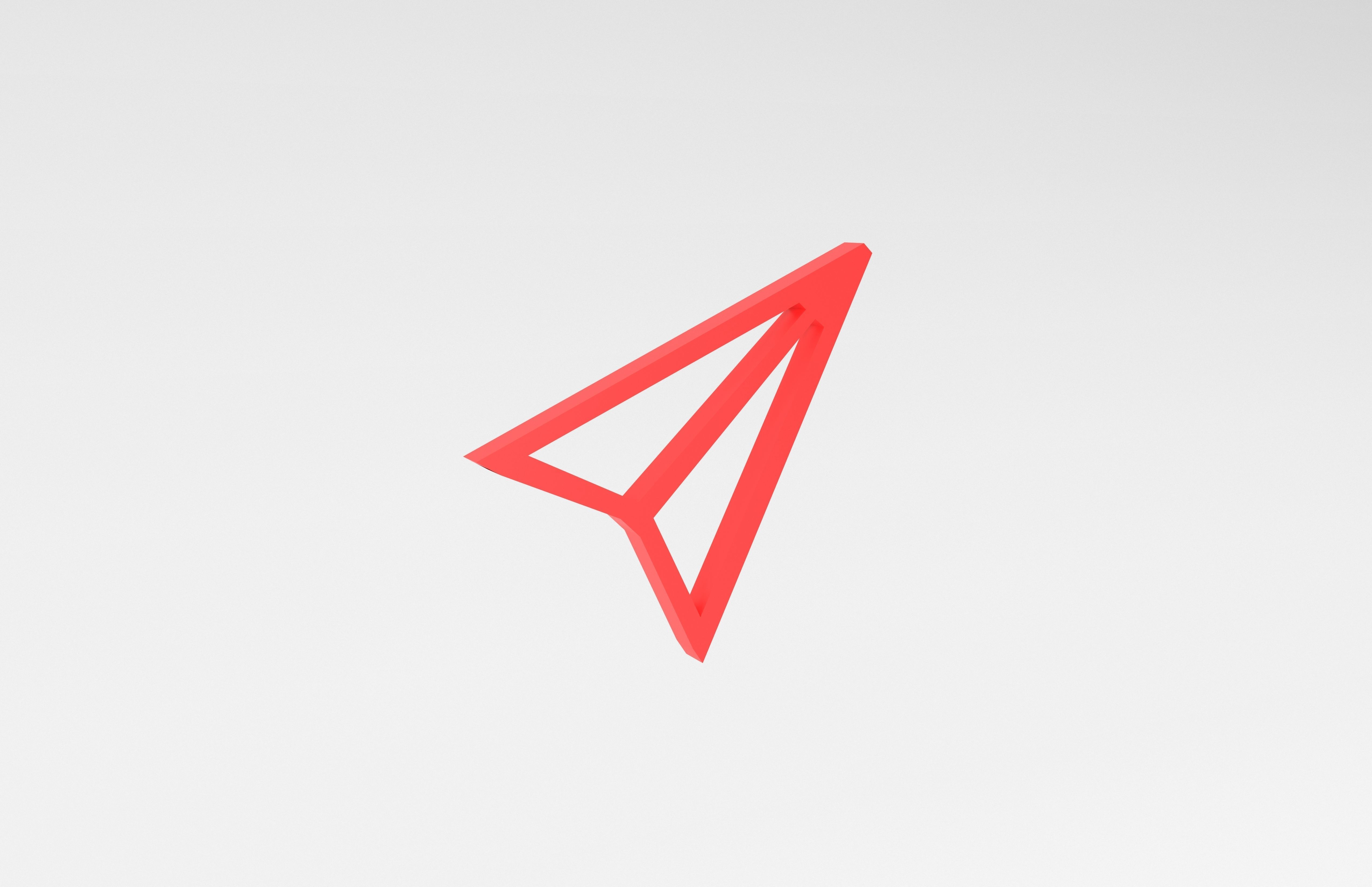 IOS Send Symbol v1 006 Low-poly 3D model_3