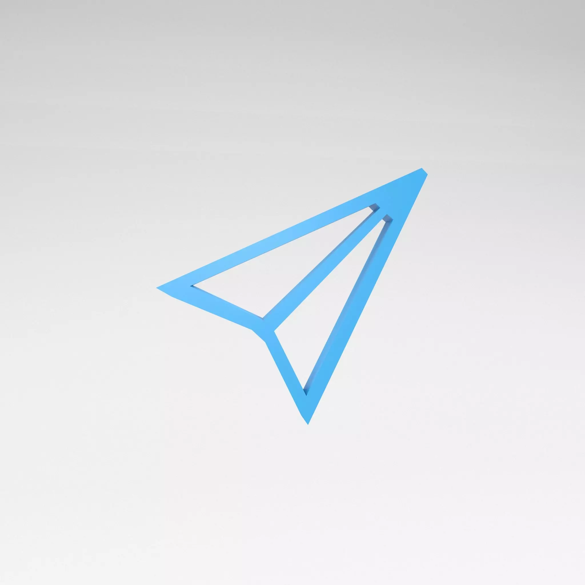 IOS Send Symbol v1 007 Low-poly 3D model_0