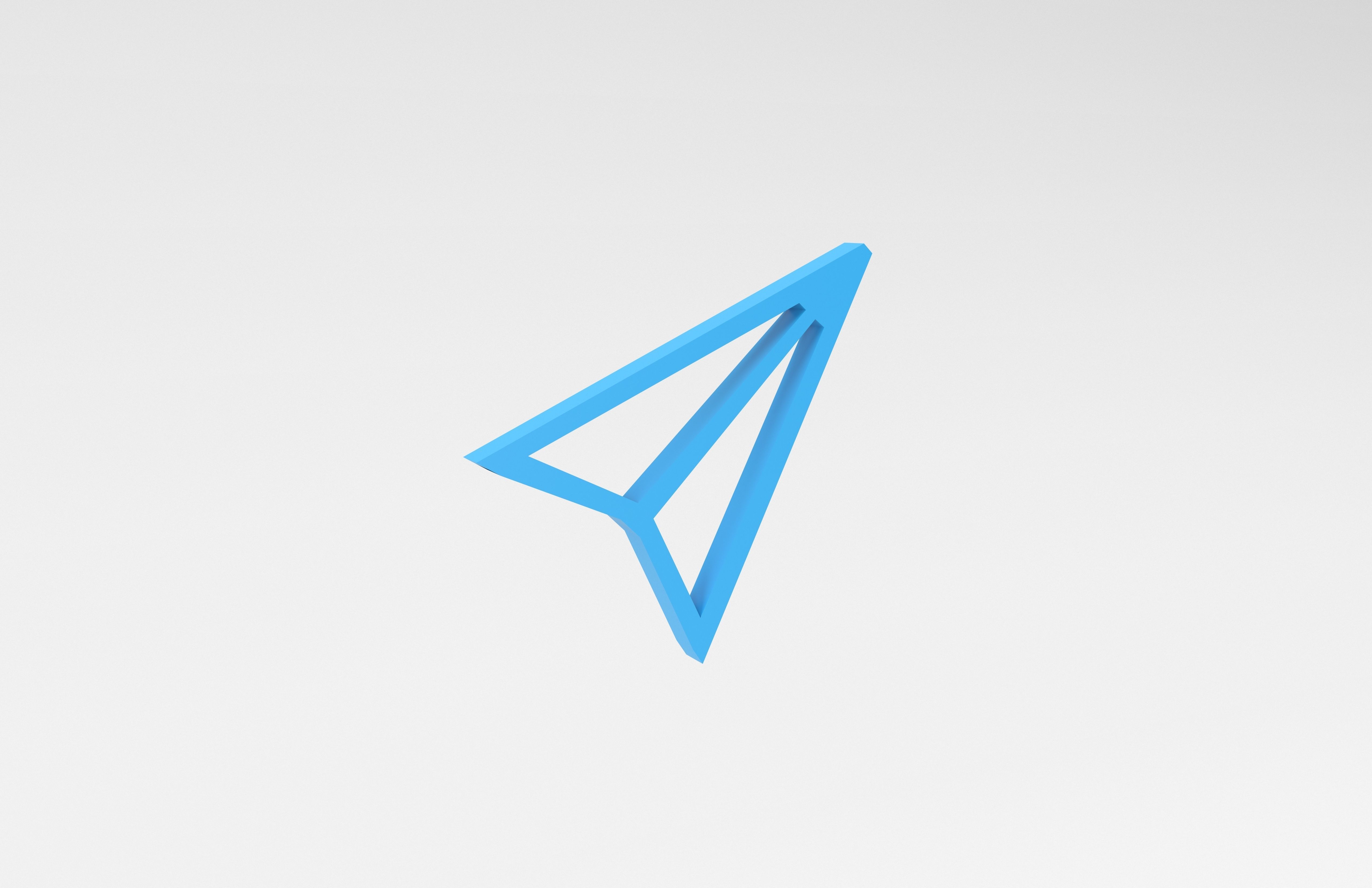IOS Send Symbol v1 007 Low-poly 3D model_3