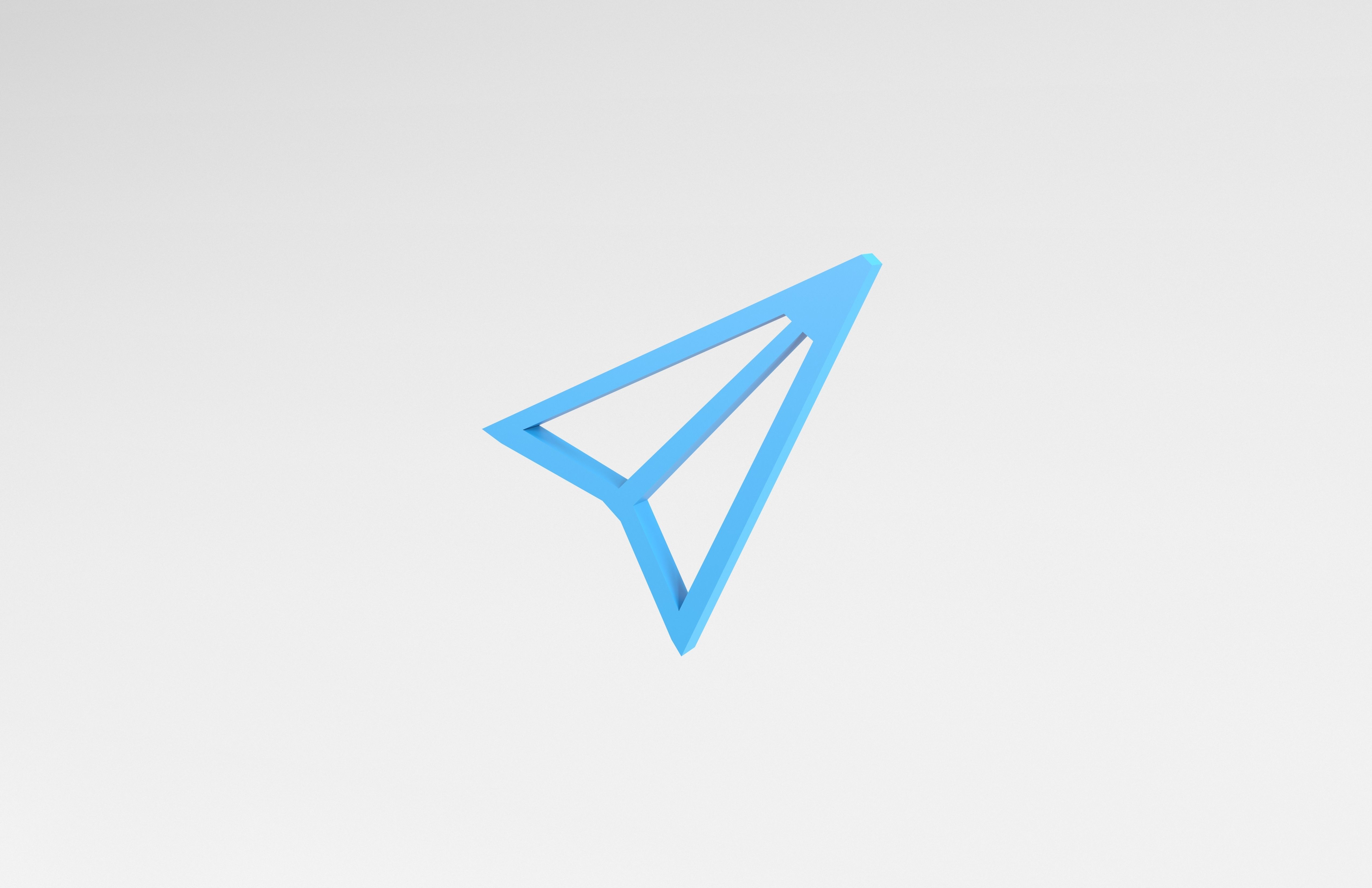 IOS Send Symbol v1 007 Low-poly 3D model_2