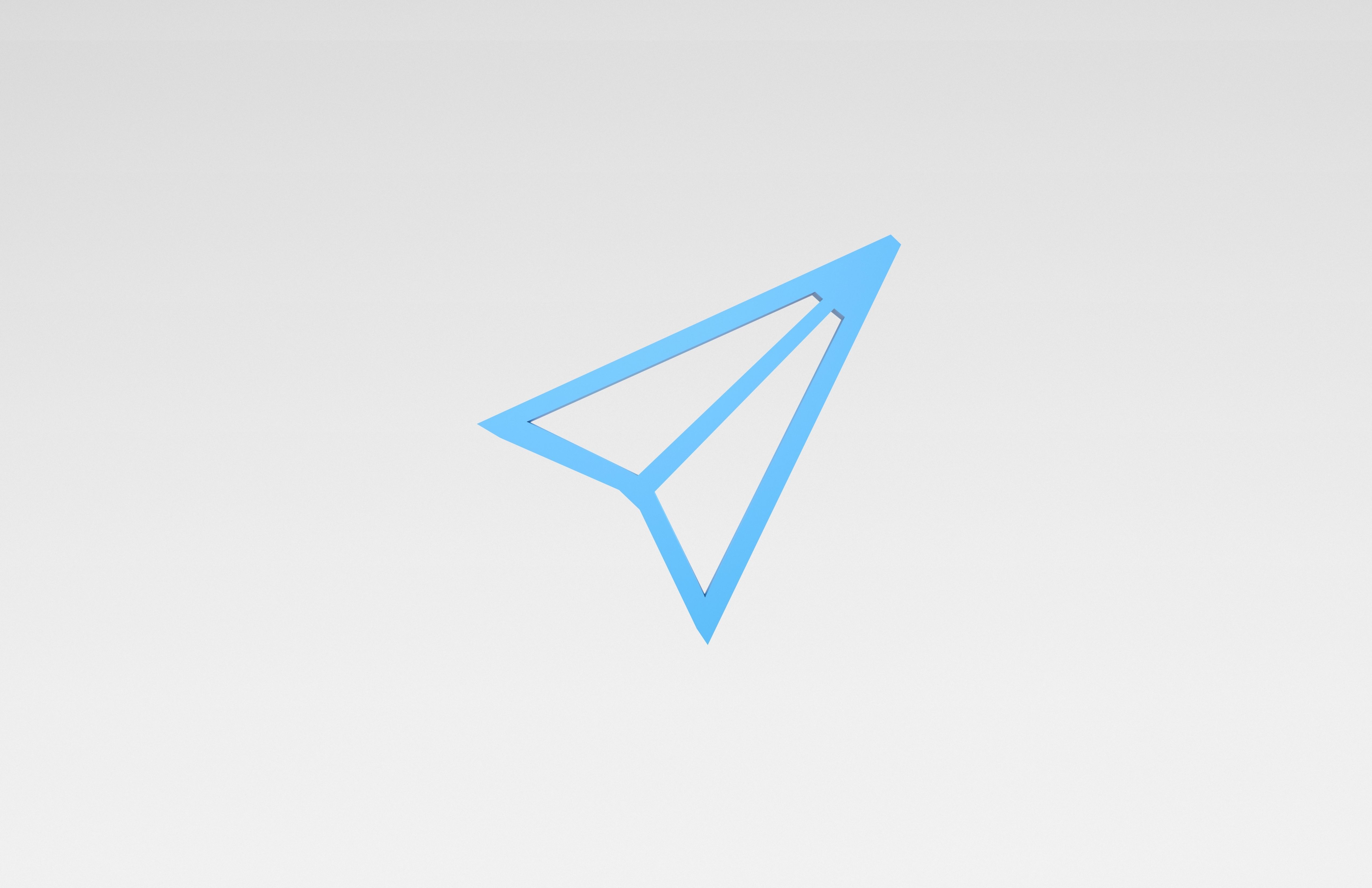 IOS Send Symbol v1 007 Low-poly 3D model_1